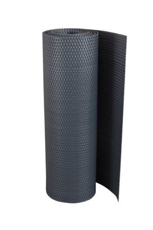 Sichtschutzmatte Polyrattan 90 cm Meterware grau