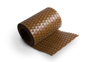 Sichtschutzstreifen Polyrattan 255x19 cm rostbraun