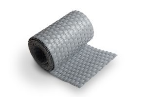Sichtschutzstreifen Polyrattan 255x19 cm hellgrau
