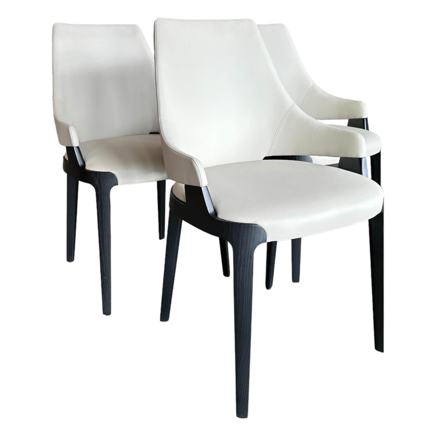 4er-Set Stuhl Velis 942/7 Kunstleder Beige 776 Gestell Holz Schwarz