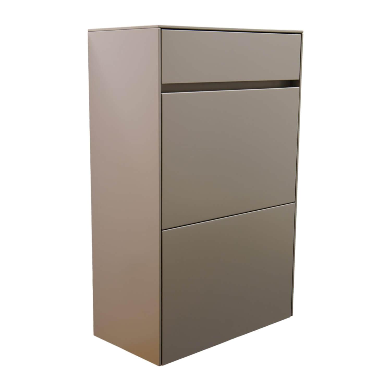 Klappenschuhschrank Cover Lack 0044 Zement Mit Schubkasten Und 2-reihiger Schuett...