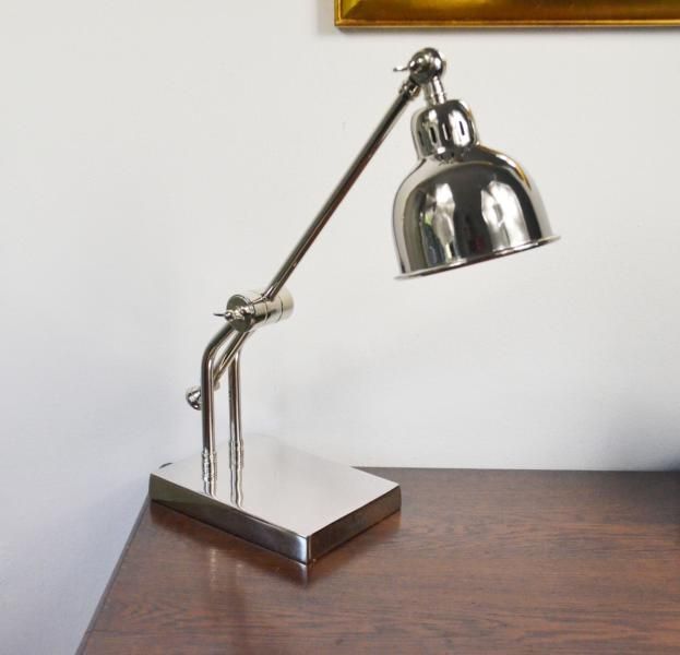 Tischlampe B?rolampe Silber Aluminium Verstellbar