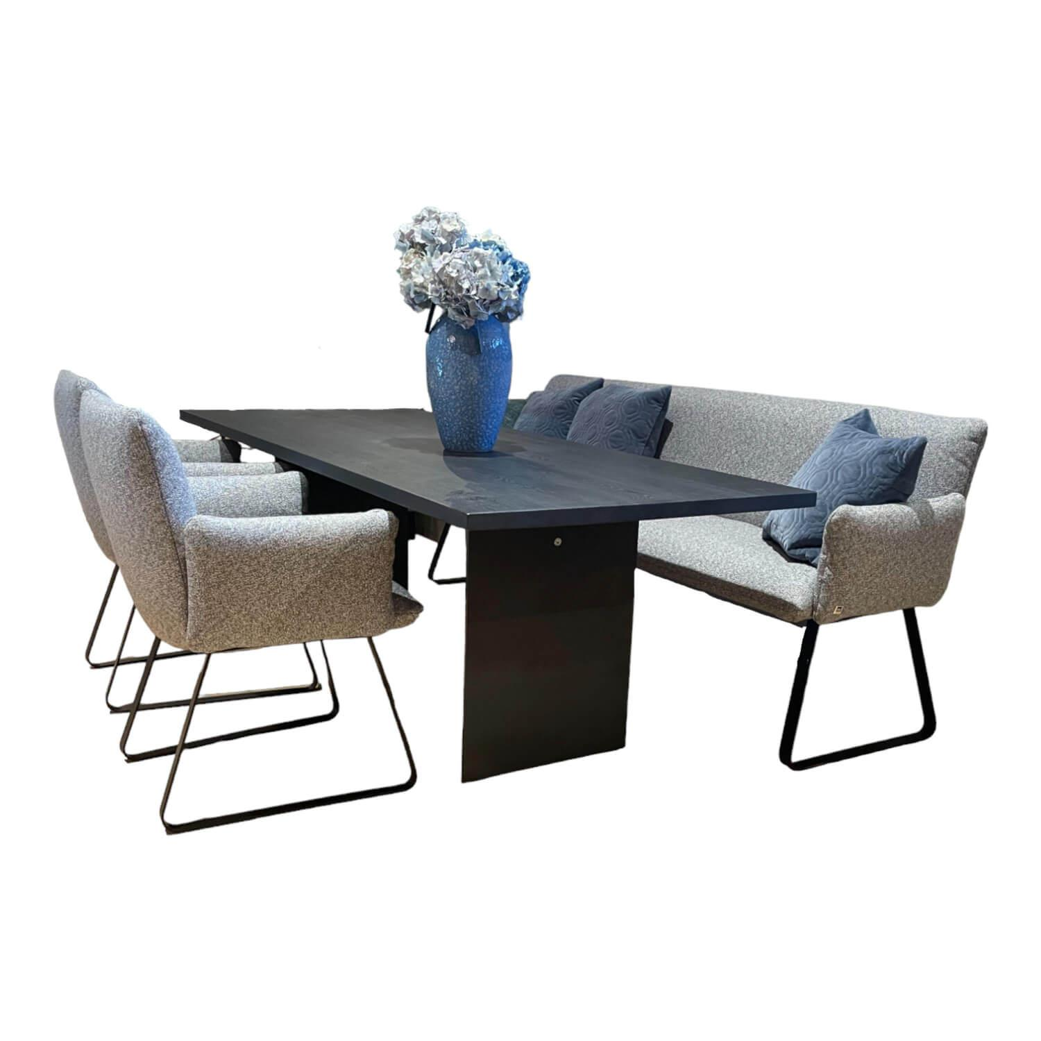Essgrupe Heaven Dining Schreinergefertigter Tisch Mit Bank Und 2 Stuehlen