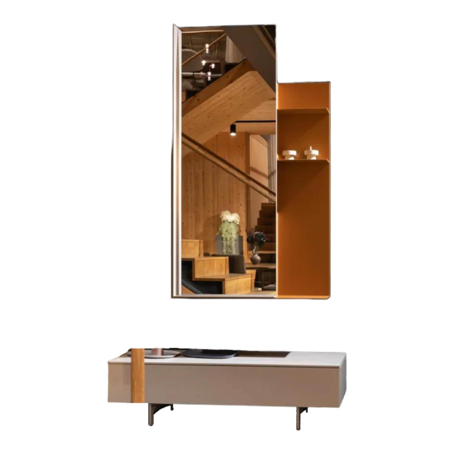 Spiegel Levi Mit Paneelregal Vorne Lack Muschel M23 Hinten Lack Anthrazit
