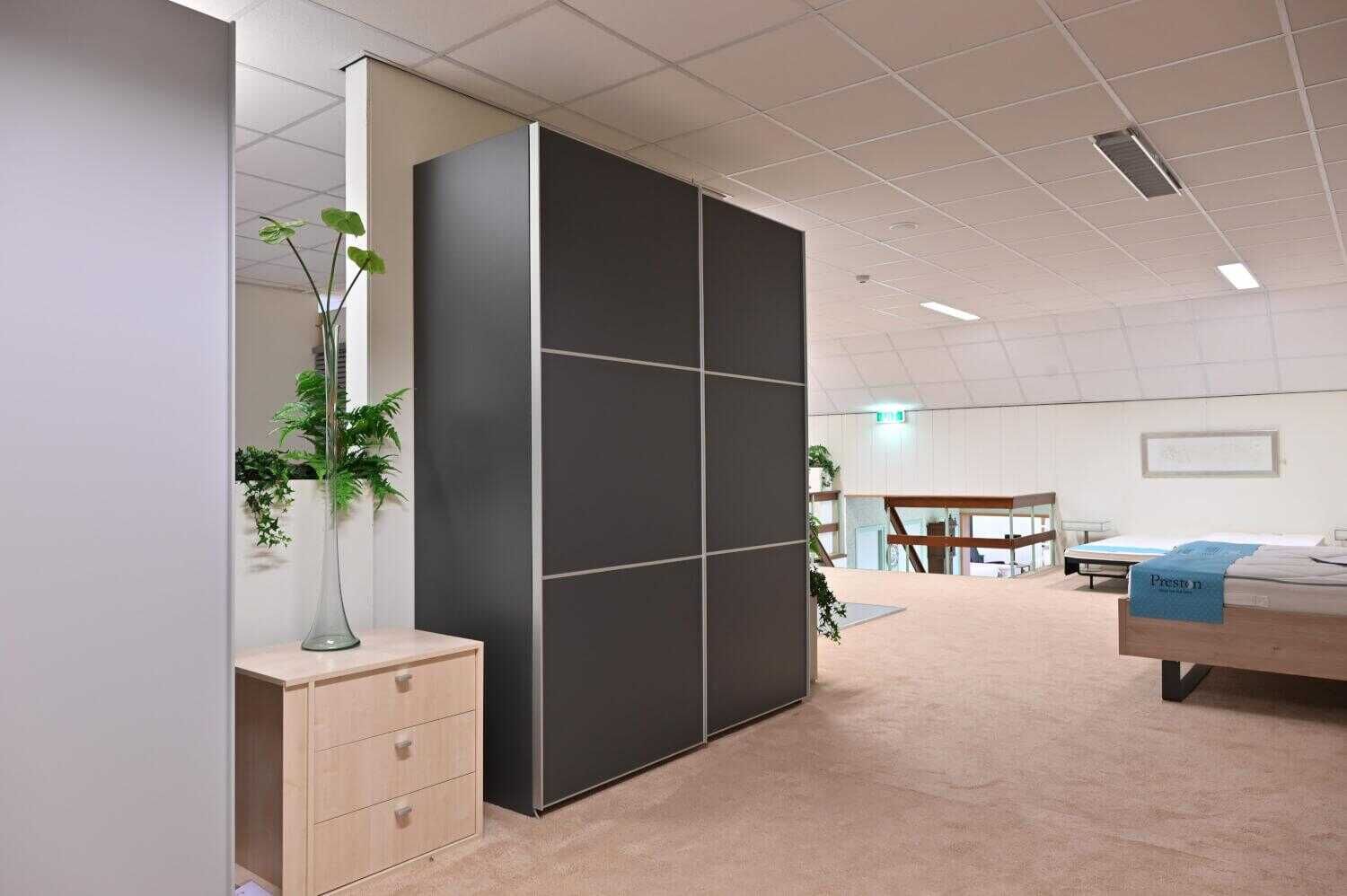 Kleiderschrank Trend Aluminium Diamantgrau Weiss Matt