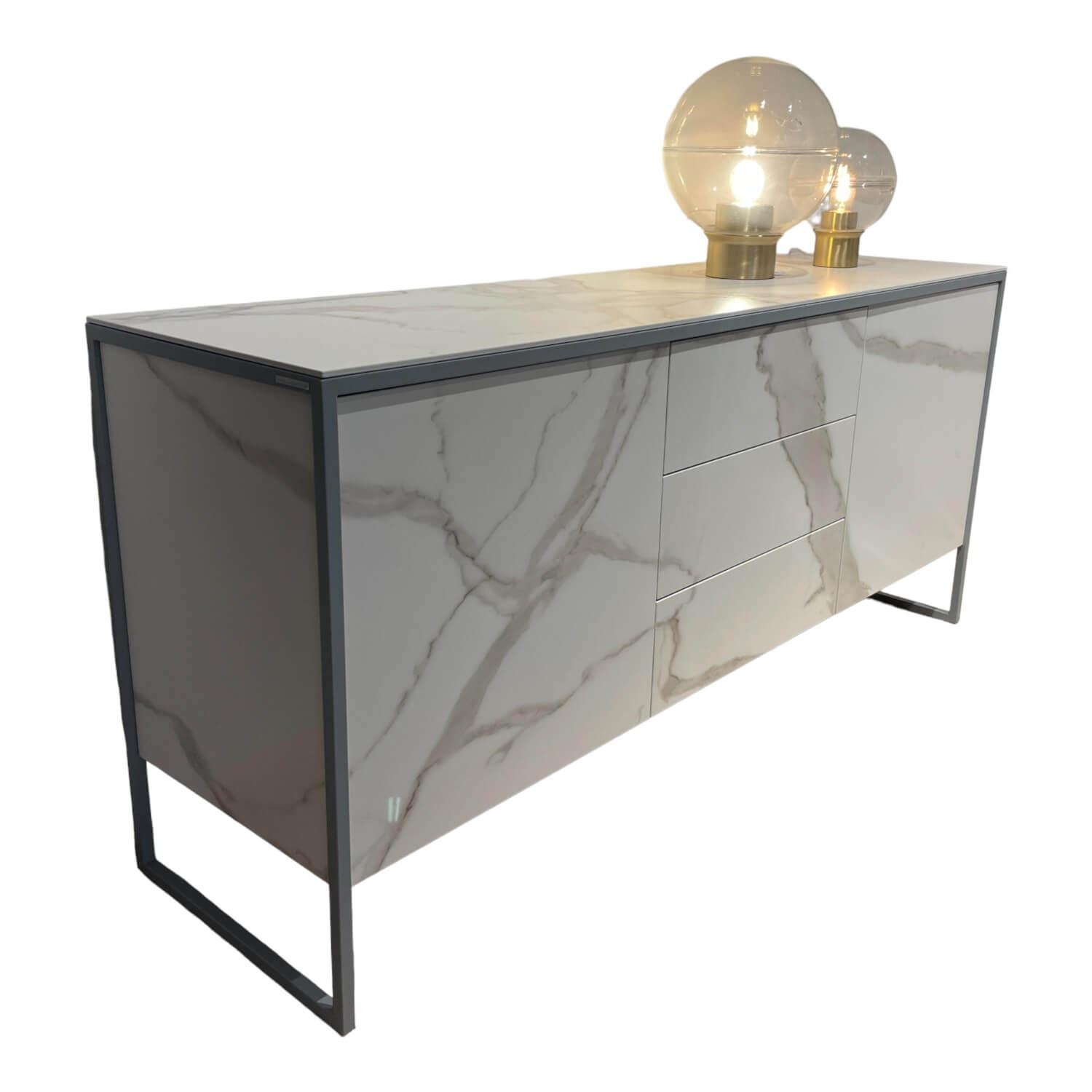 Sideboard Terra Keramik AC-30 Maserung Durchgehend Gestell Metall EP-490 F