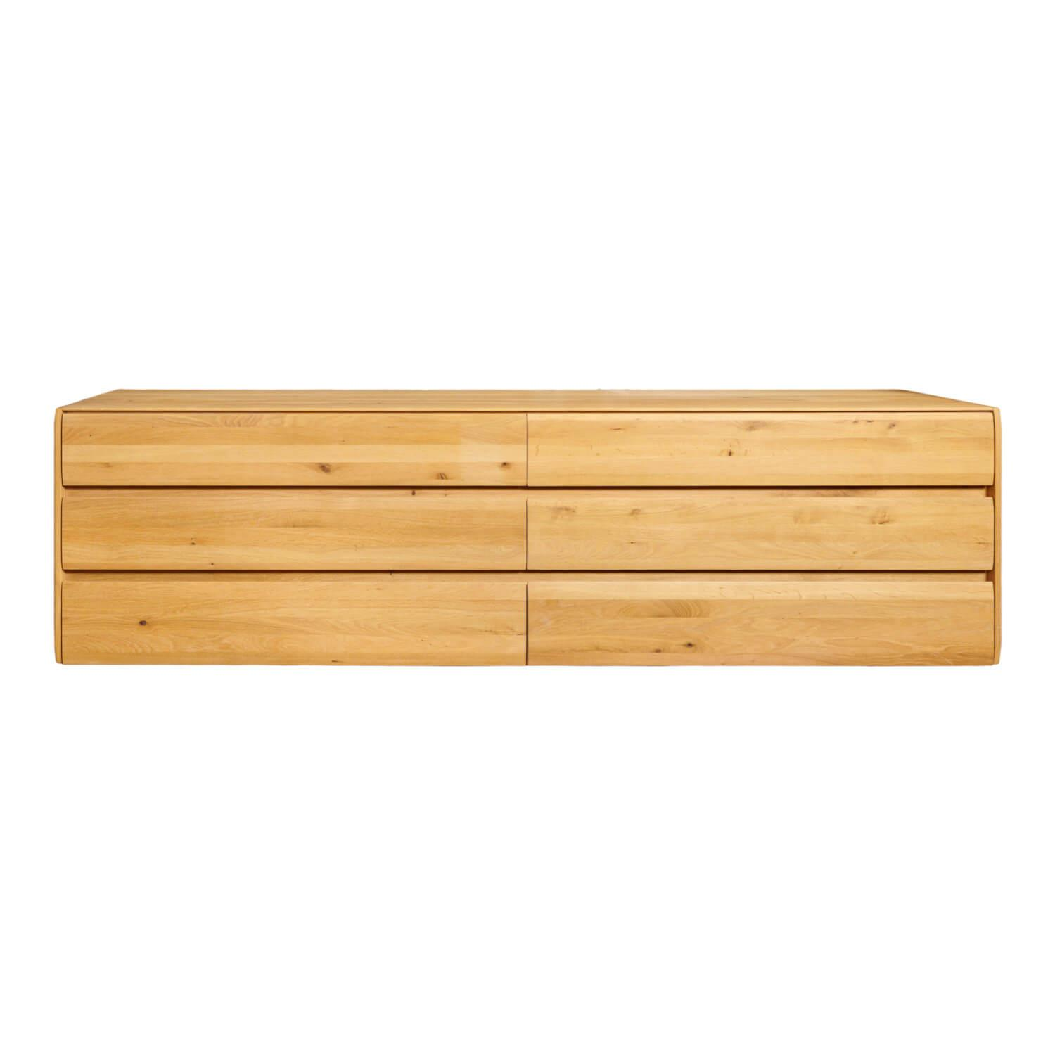 Sideboard Nyon Rustikale Asteiche Massiv Bianco Geoelt