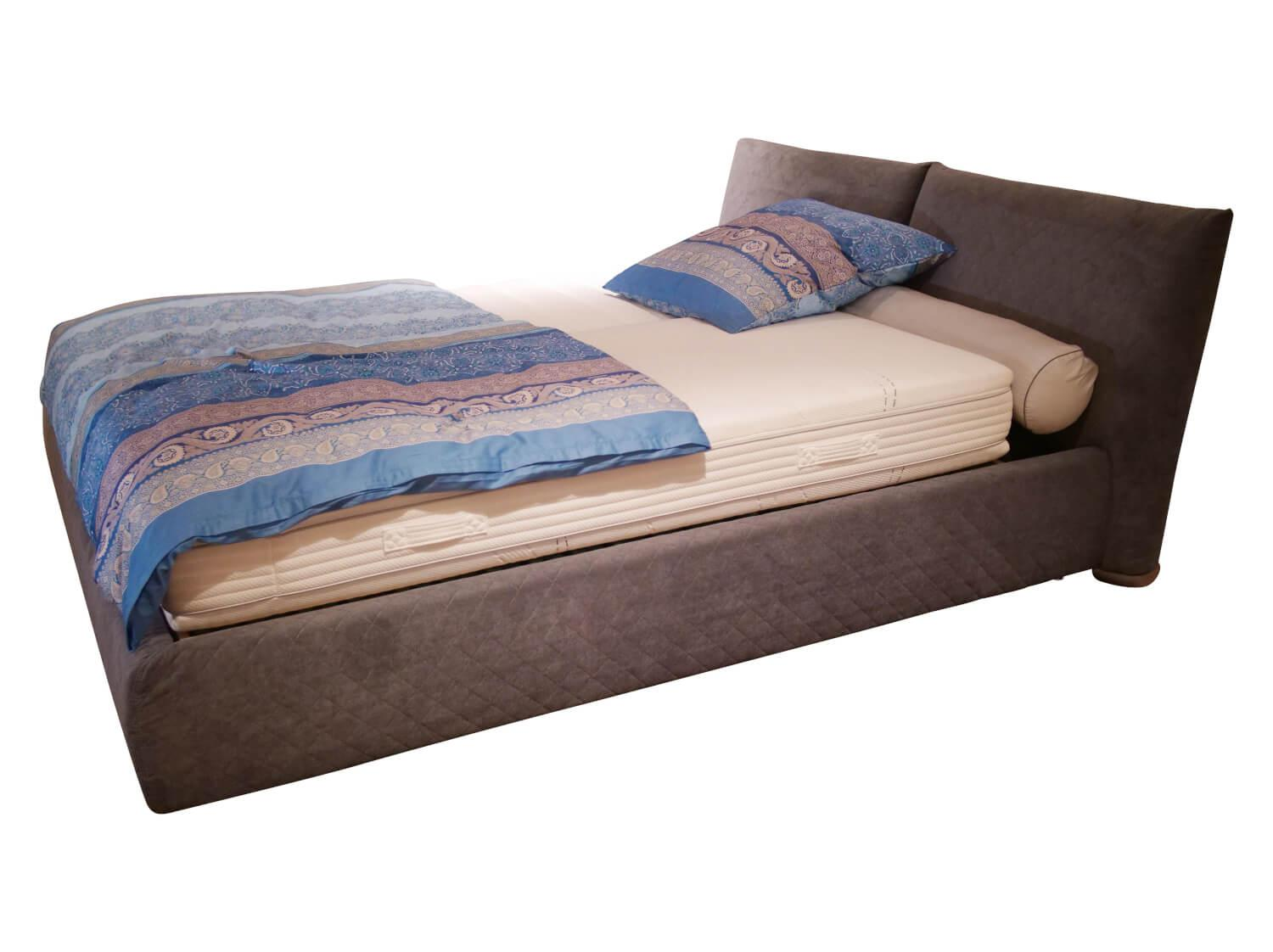 Bett Sleep ID.504 Bezug Stoff Raute Anthrazit Ohne Matratzen Und Lattenrost