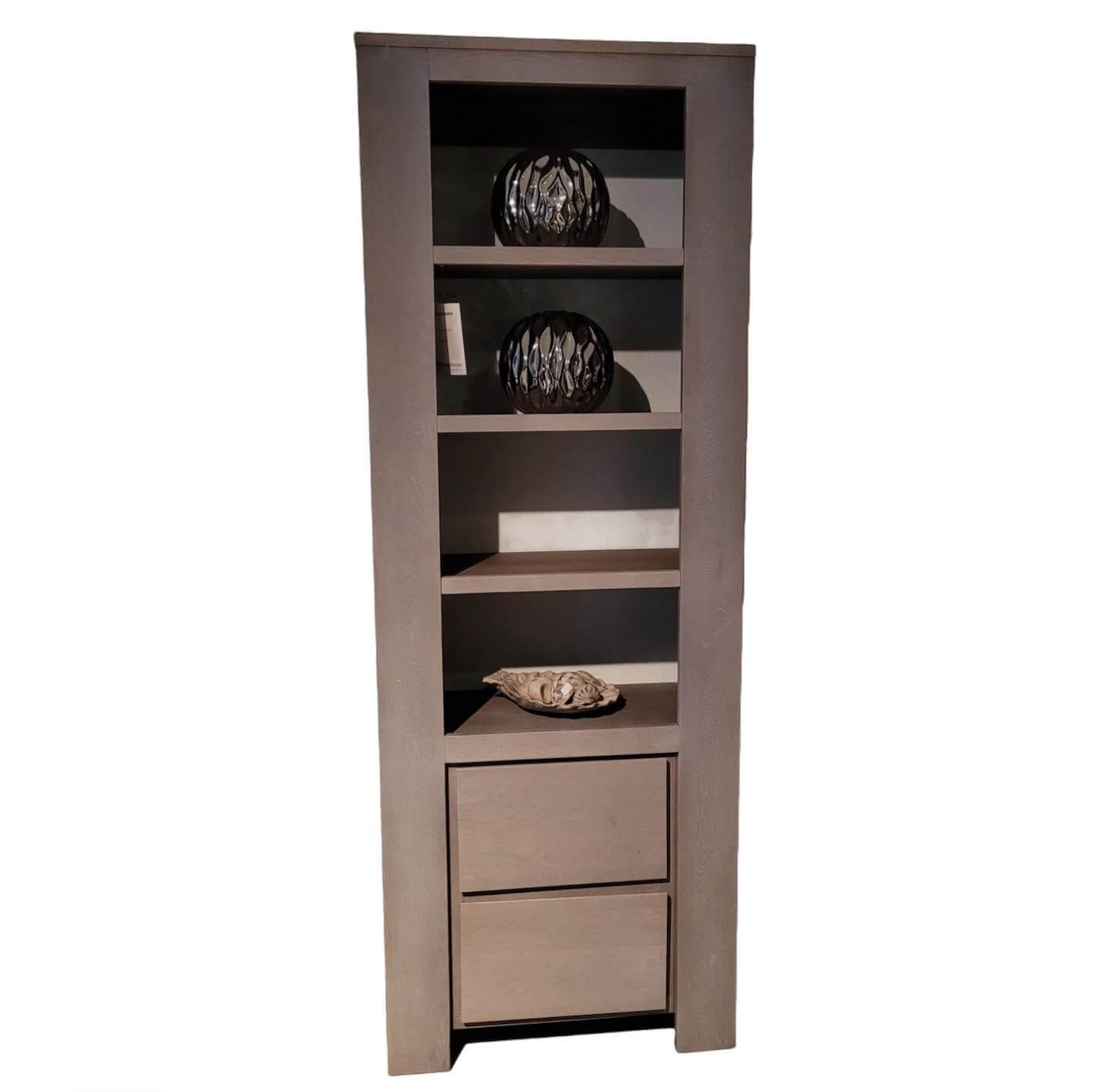 Buecherregal Markant Eiche Massiv Silver Grey