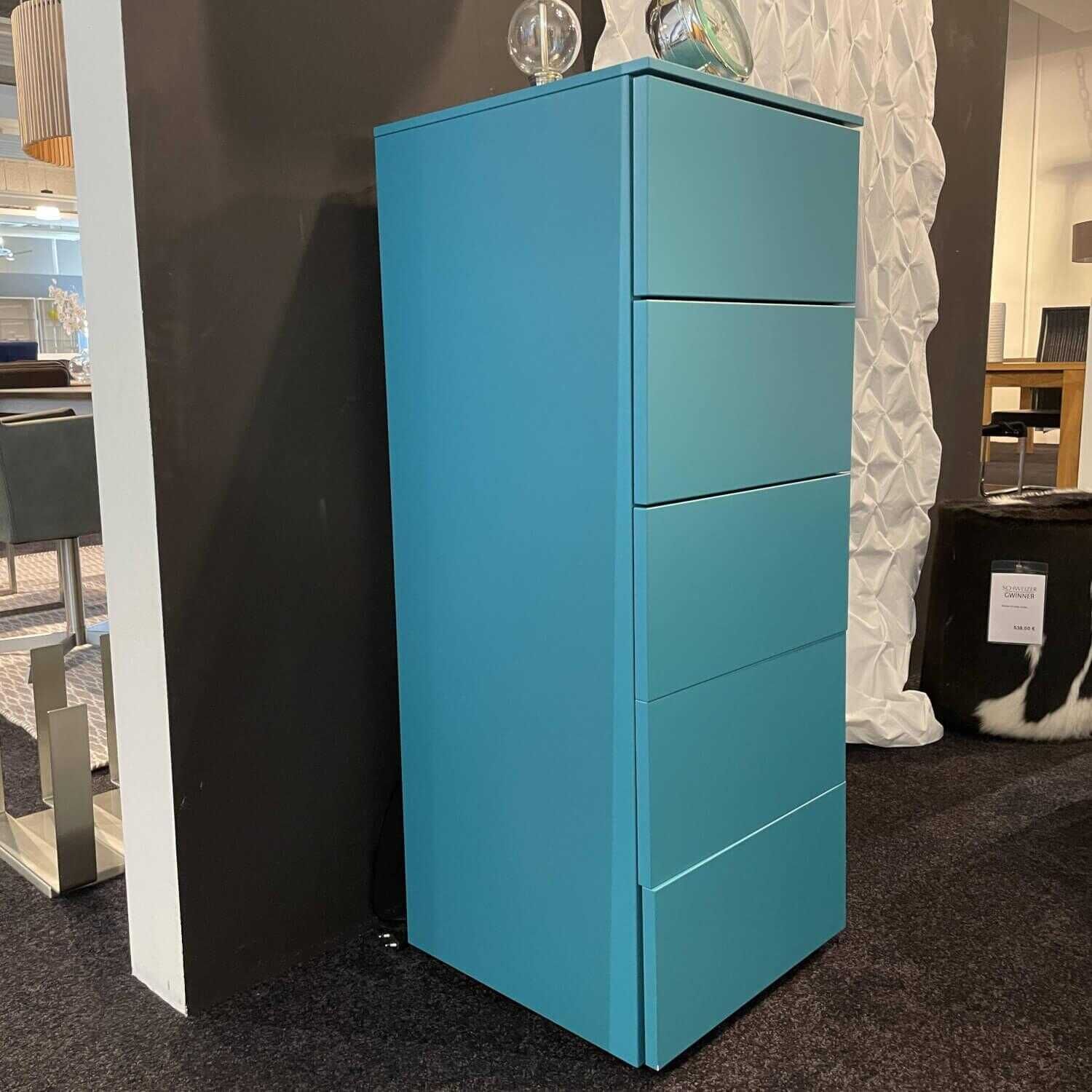 Herrenschrank Allnight System Matt Tuerkis mit Push to Open