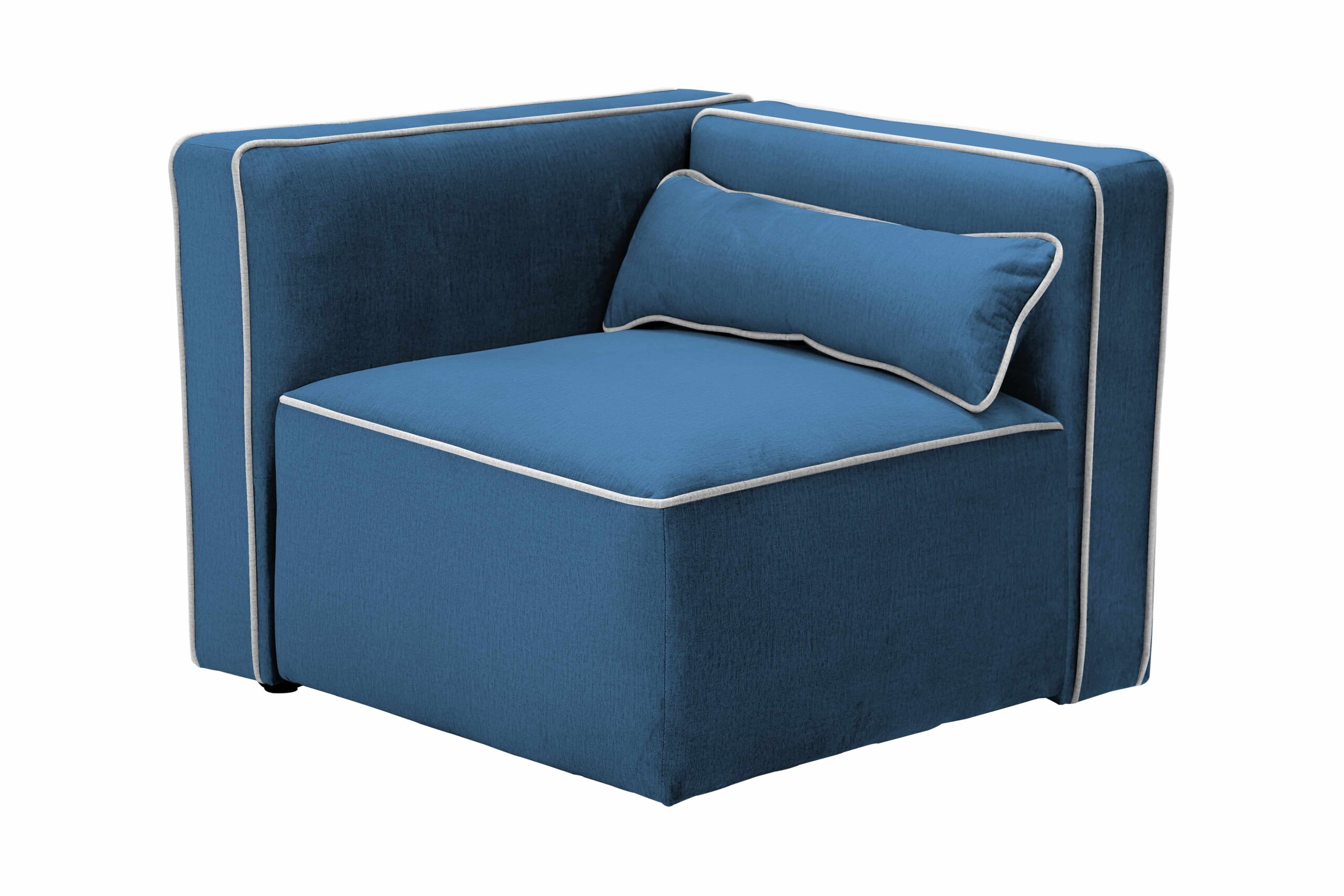 Sessel / Sofa-Eckmodul Presley 125 Silber / Grau