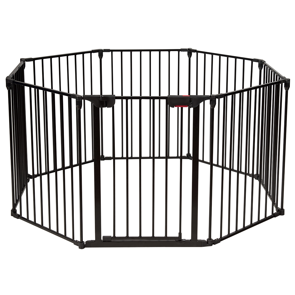 500 x 75 cm 8 Elemente Laufstall Hundeabsperrgitter schwarz