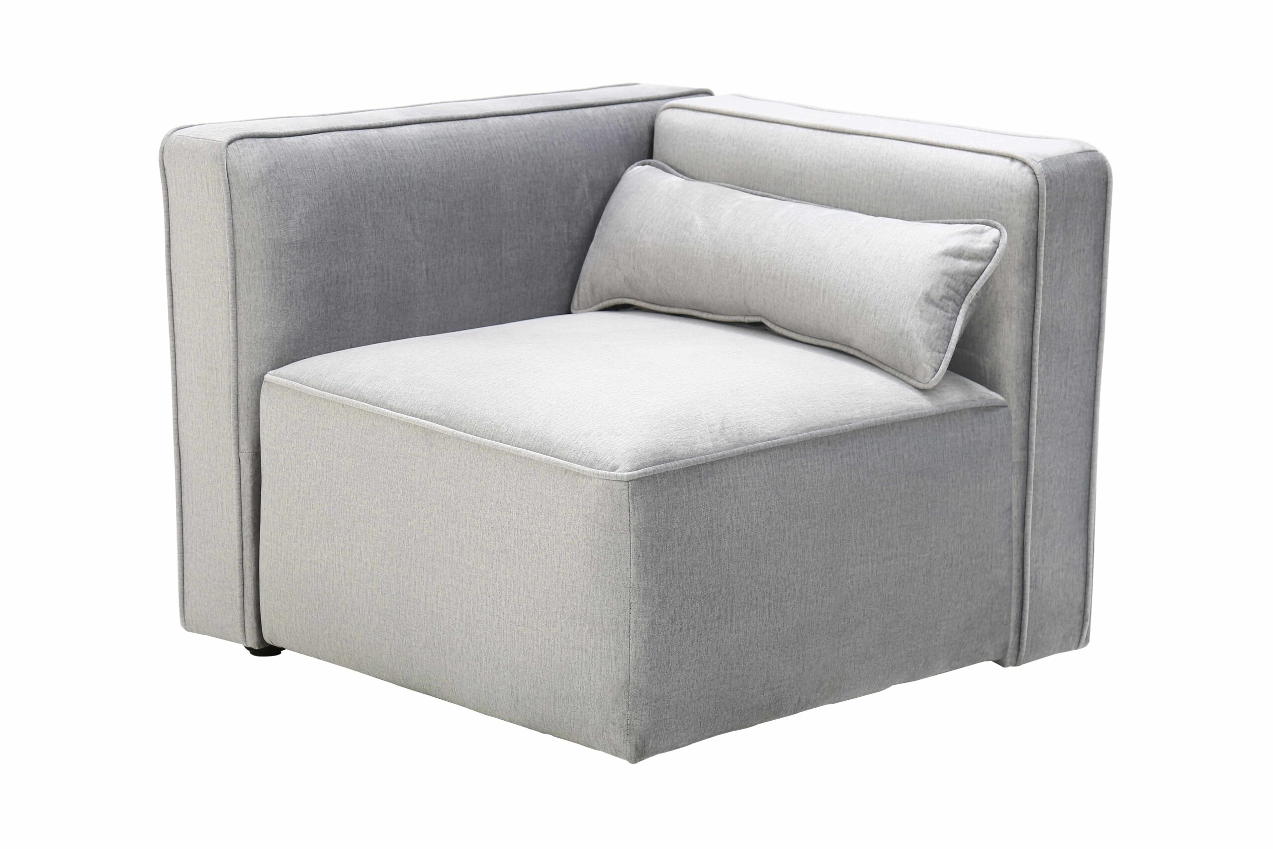 Sessel / Sofa-Eckmodul Presley 125 Silber / Grau
