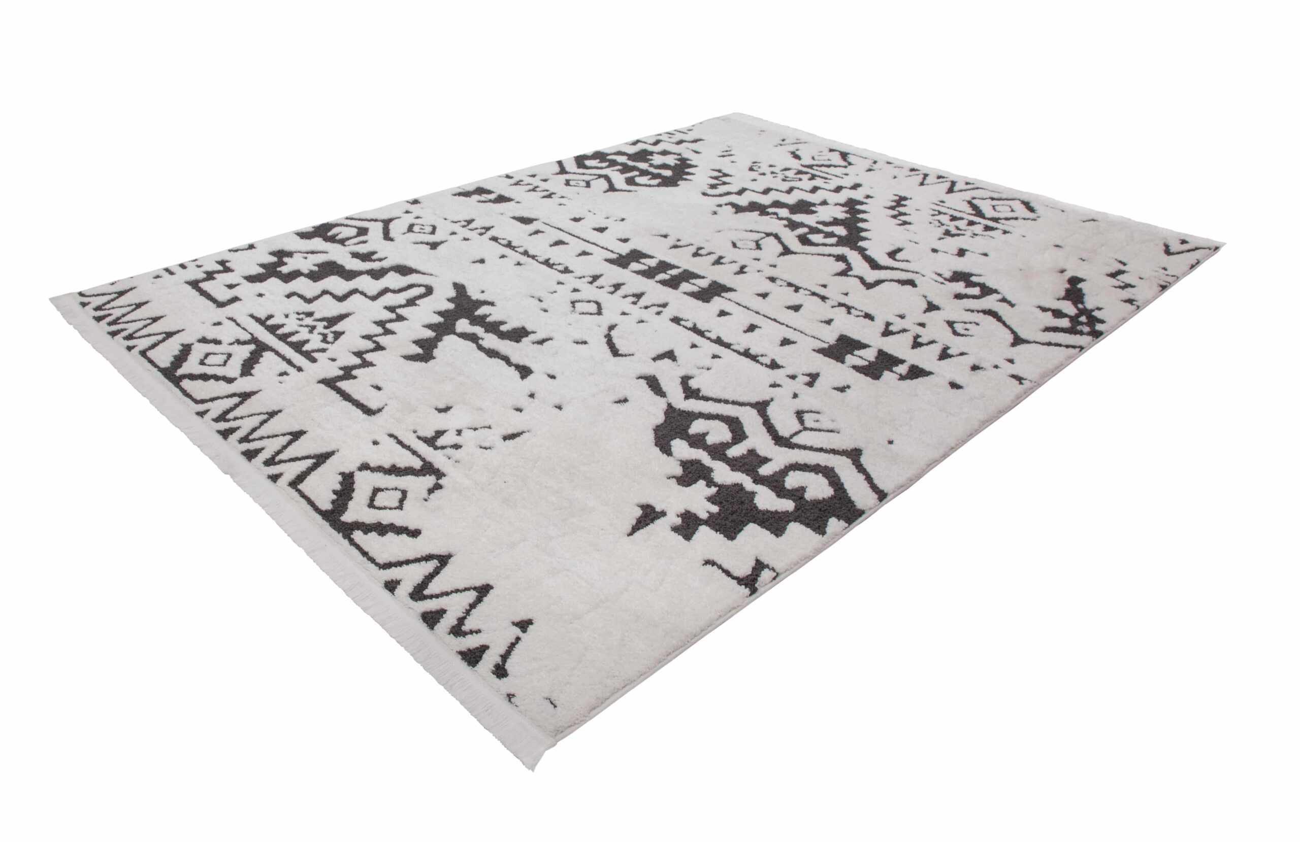 Agadir 110 Weiß / Schwarz 80cm x 150cm