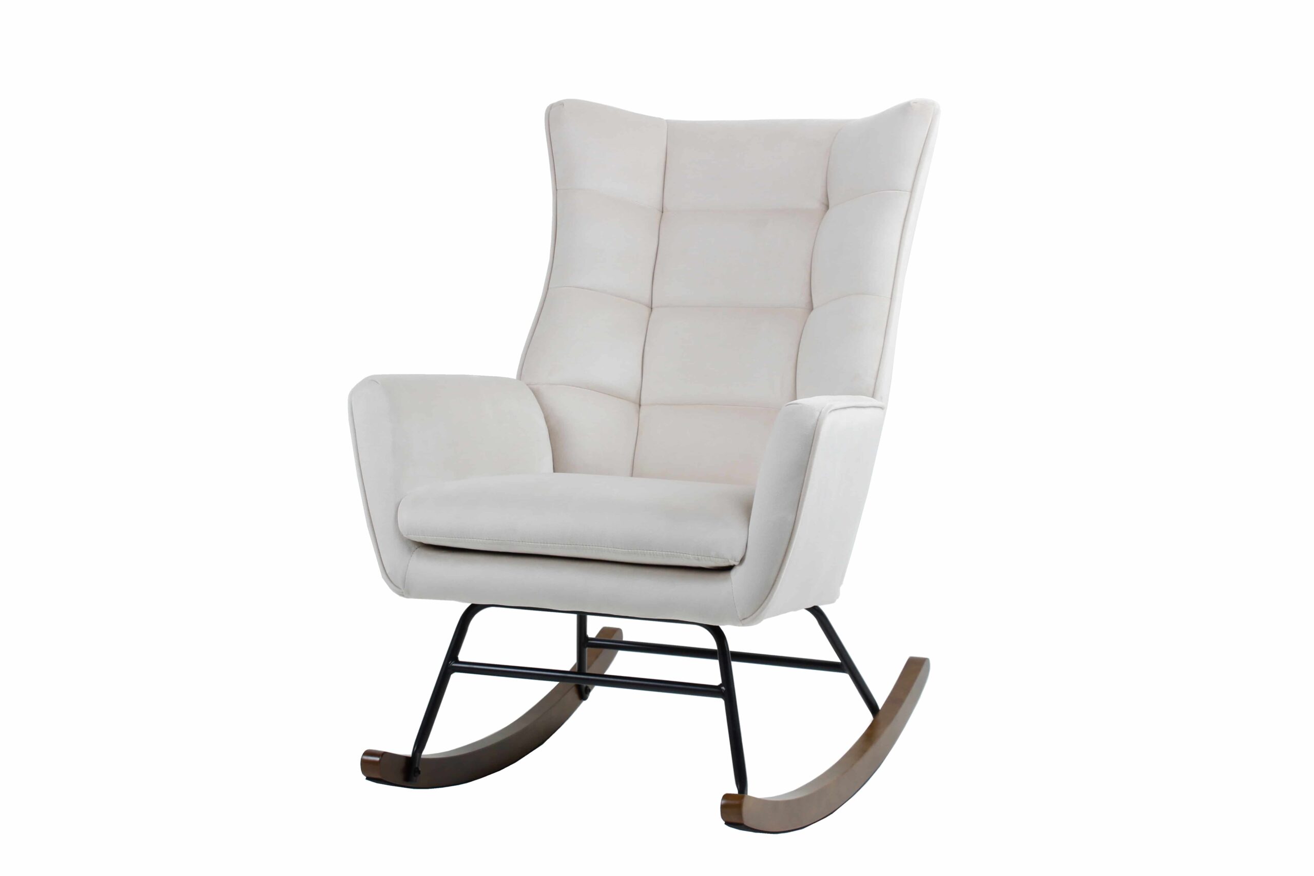 Schaukelstuhl Bryana 125 – Taupe-Beige 68×97×88 cm