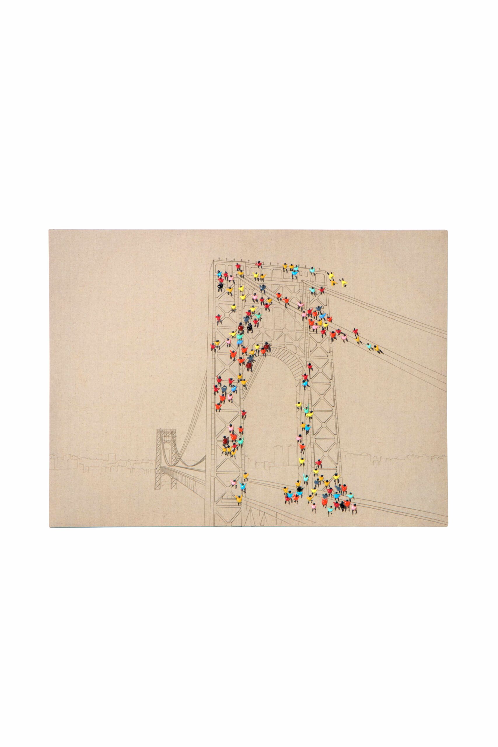 Öl-Wandbild Menschenmenge II 100cm x 75cm