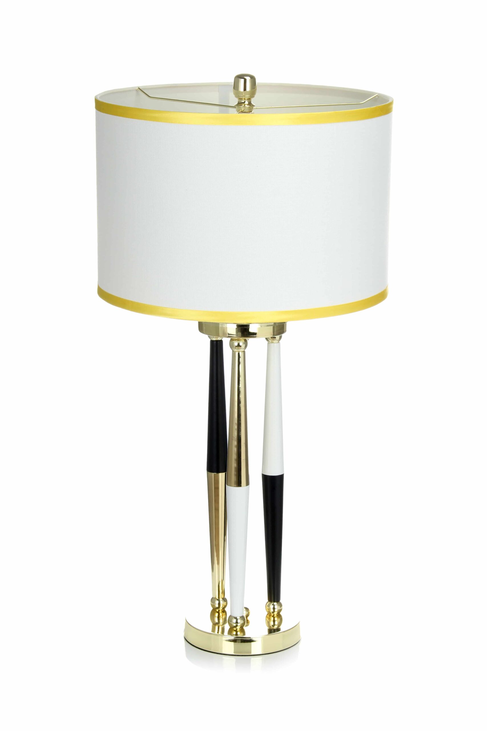 Tisch- / Stehlampe Paralla 125 Weiß / Schwarz / Gold