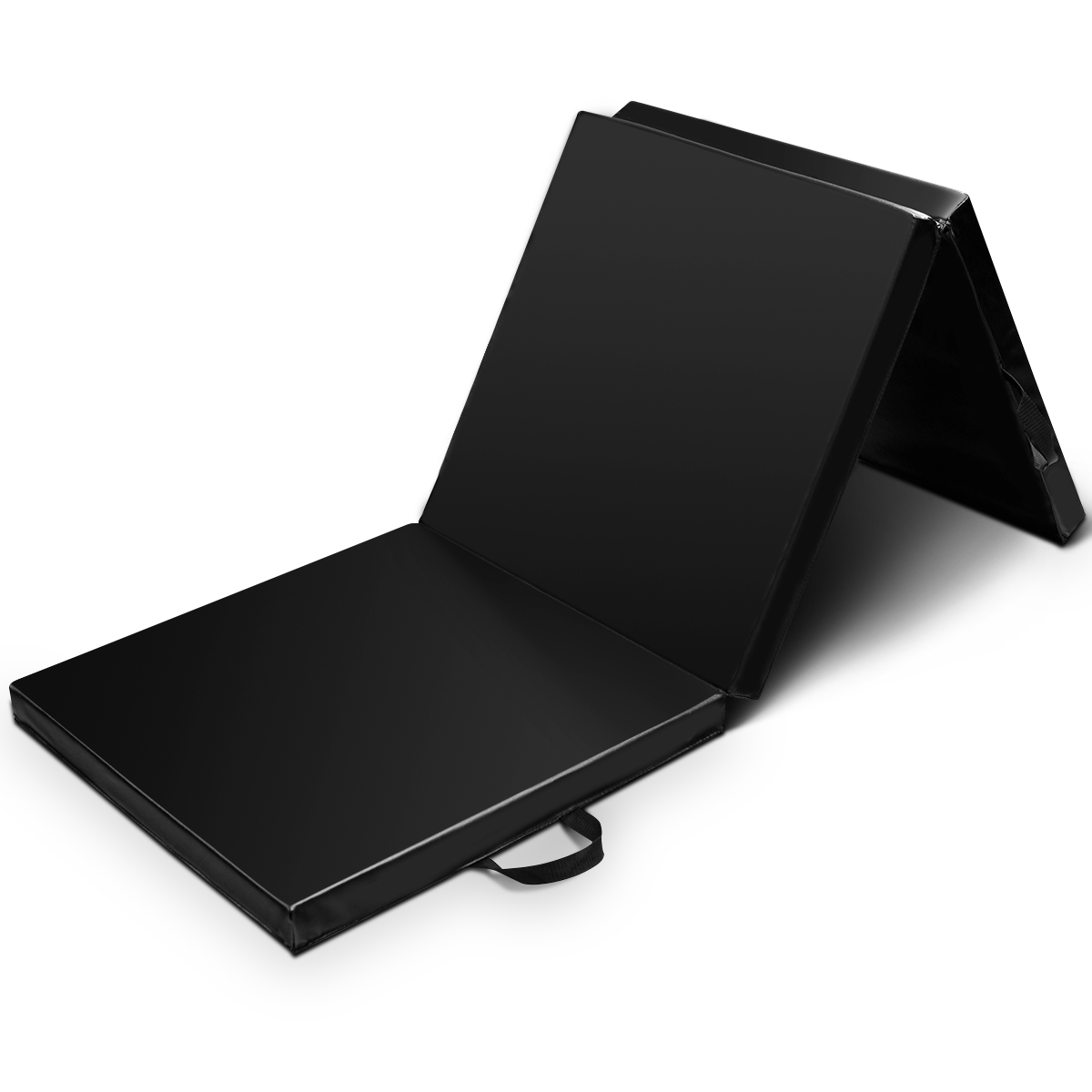 Weichbodenmatte Gymnastikmatte Yogamatte Turnmatte Klappmatte Fitnessmatte klappbar Tragbar -schwarz