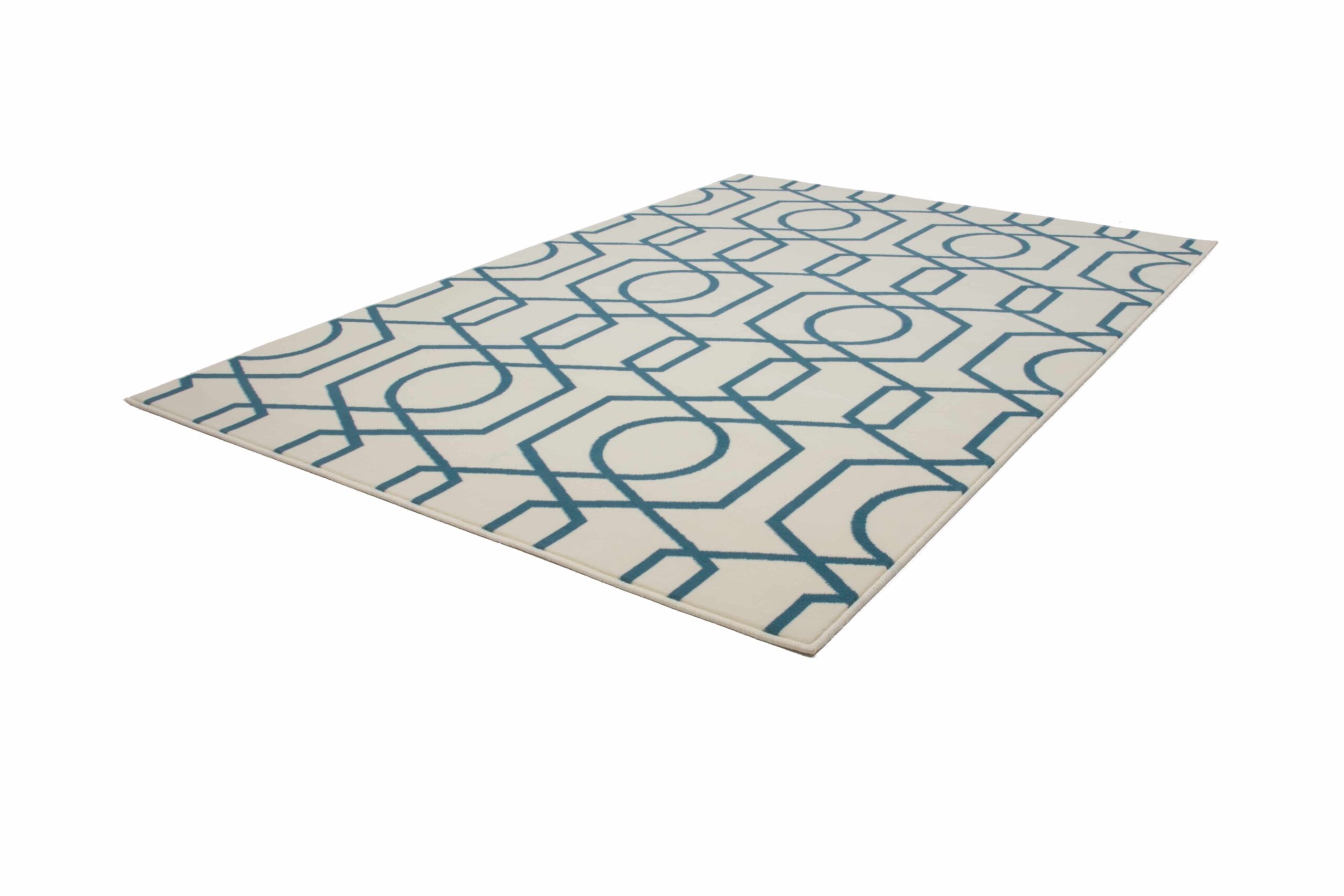 Now! 400 Elfenbein / Türkis 160cm x 230cm