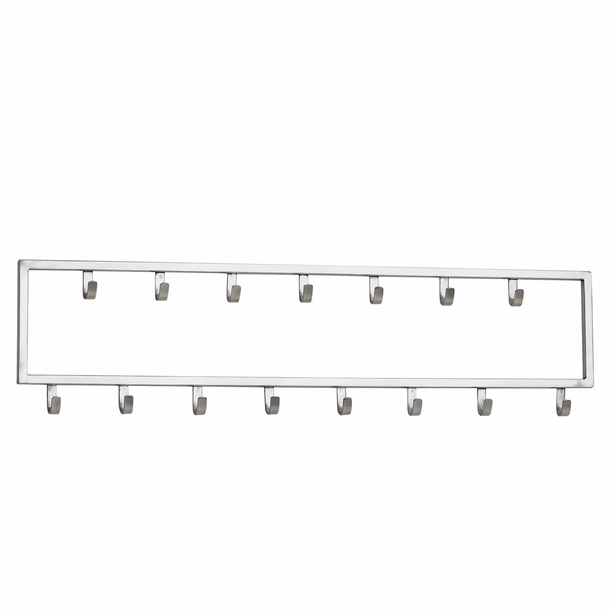 Wandgarderobe Metall Silber 80x20x4 cm Design Flurgarderobe Stahl