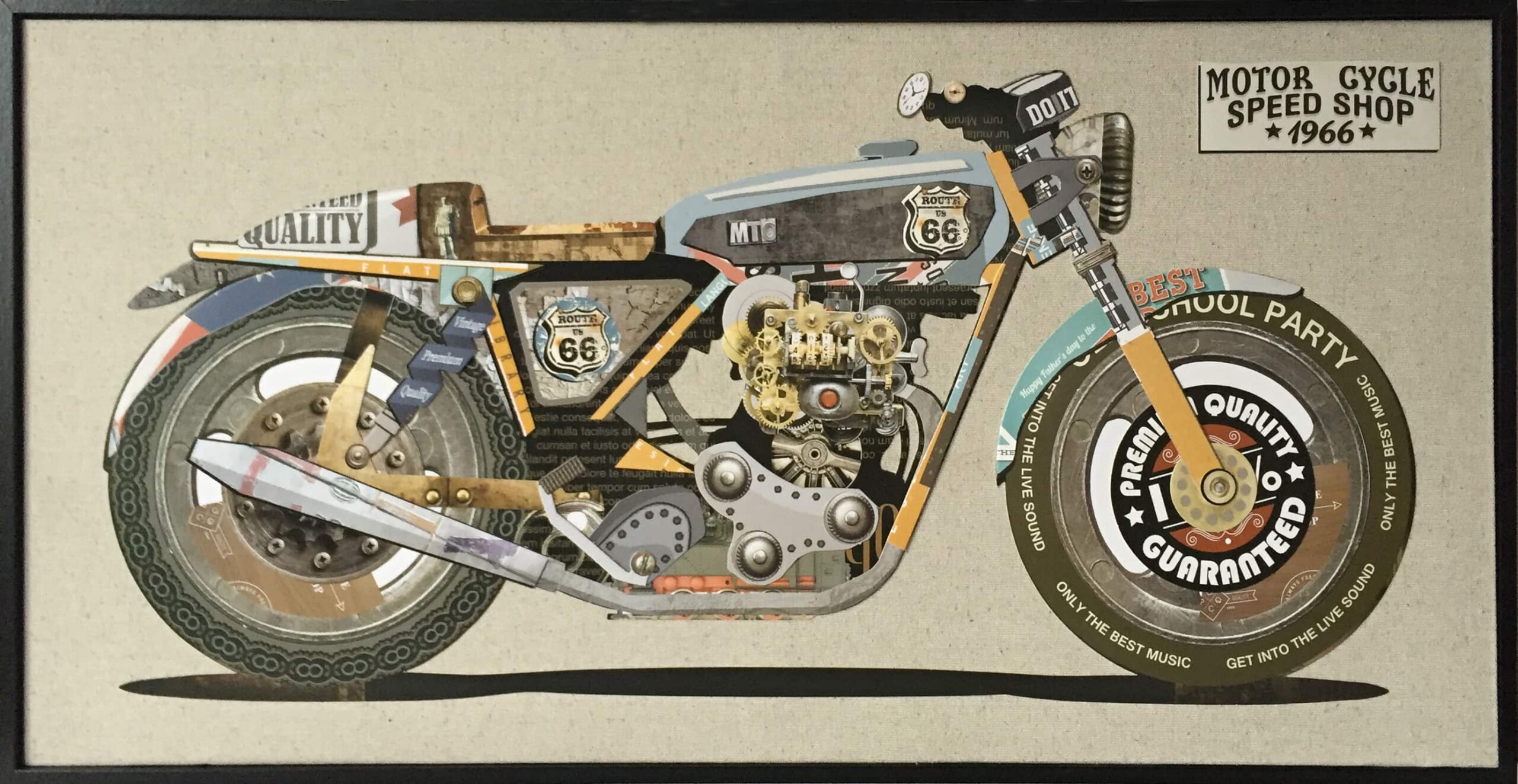 Papier Wandbild Motorrad II 82cm x 42cm