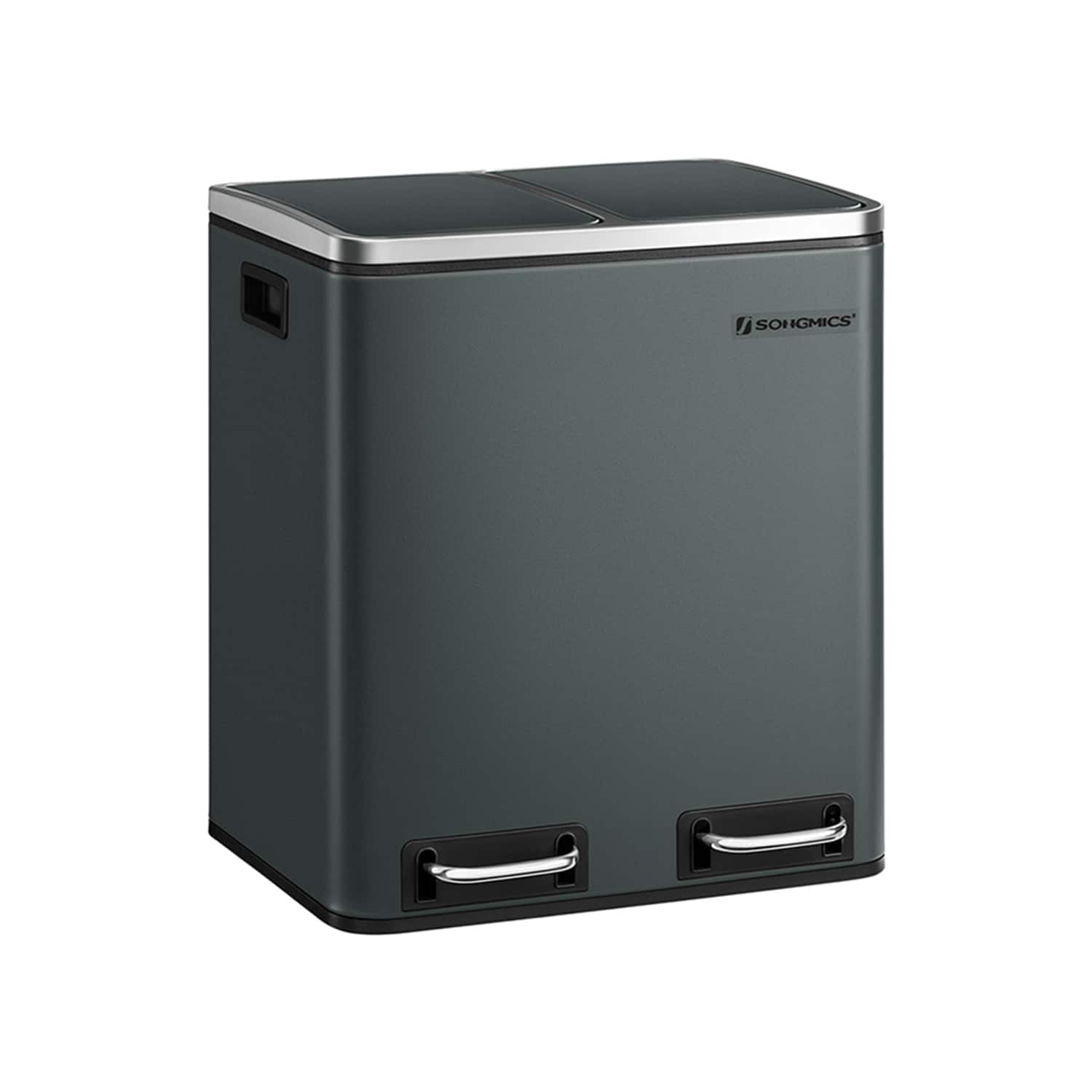 Mülleimer Küche 30 L – Grüngrau, Softclose, Stahl