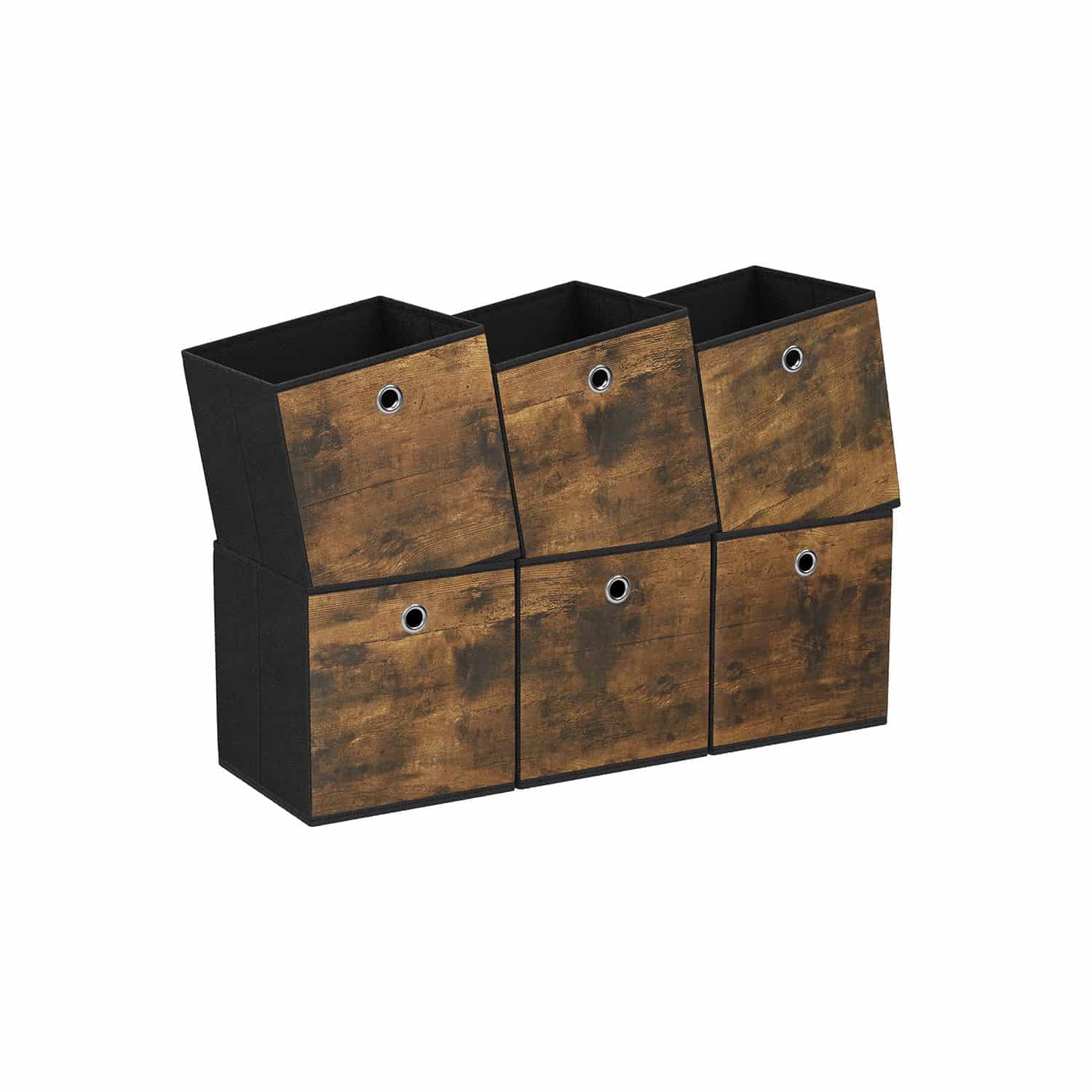 Aufbewahrungsbox 6er Set faltbar 26 x 26 x 28 cm