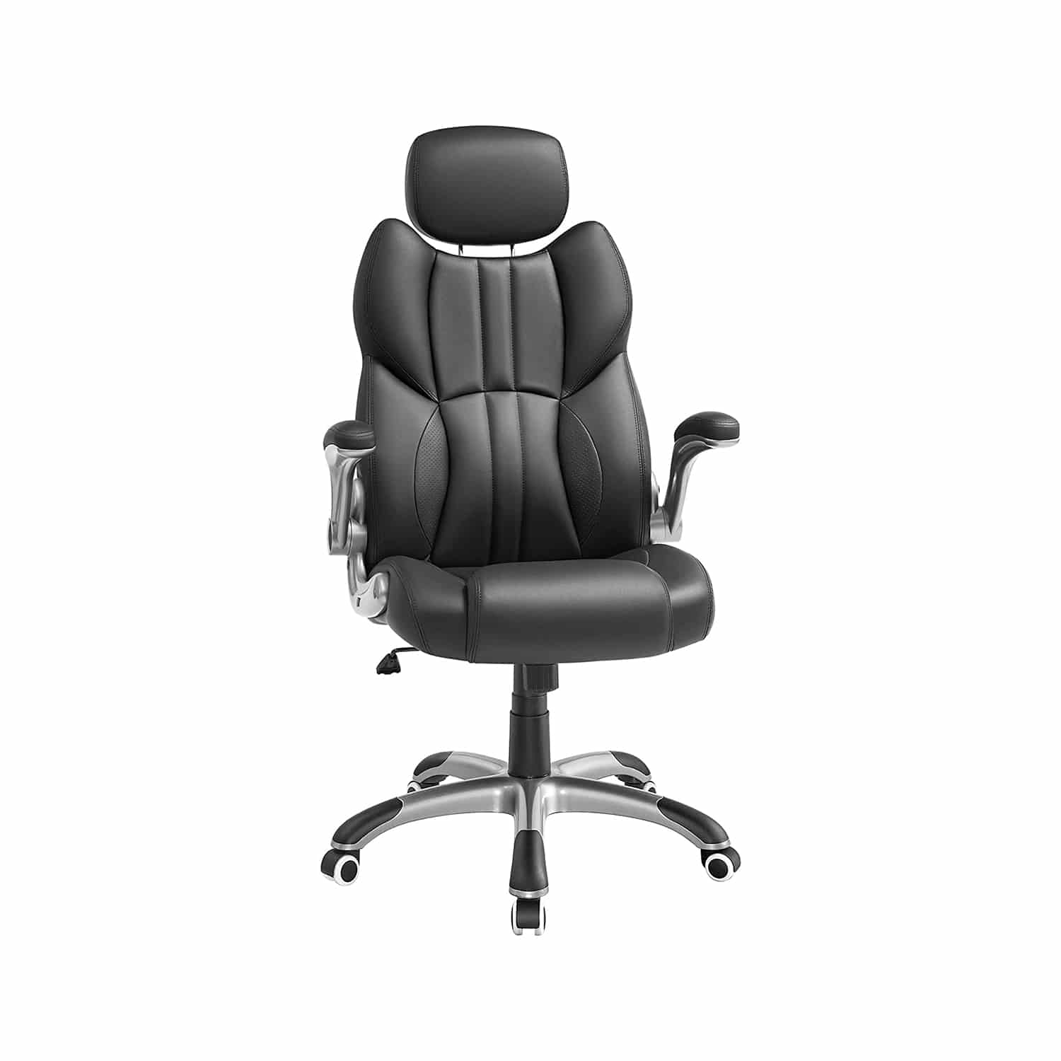 Bürostuhl mit klappbaren Armlehnen - schwarz