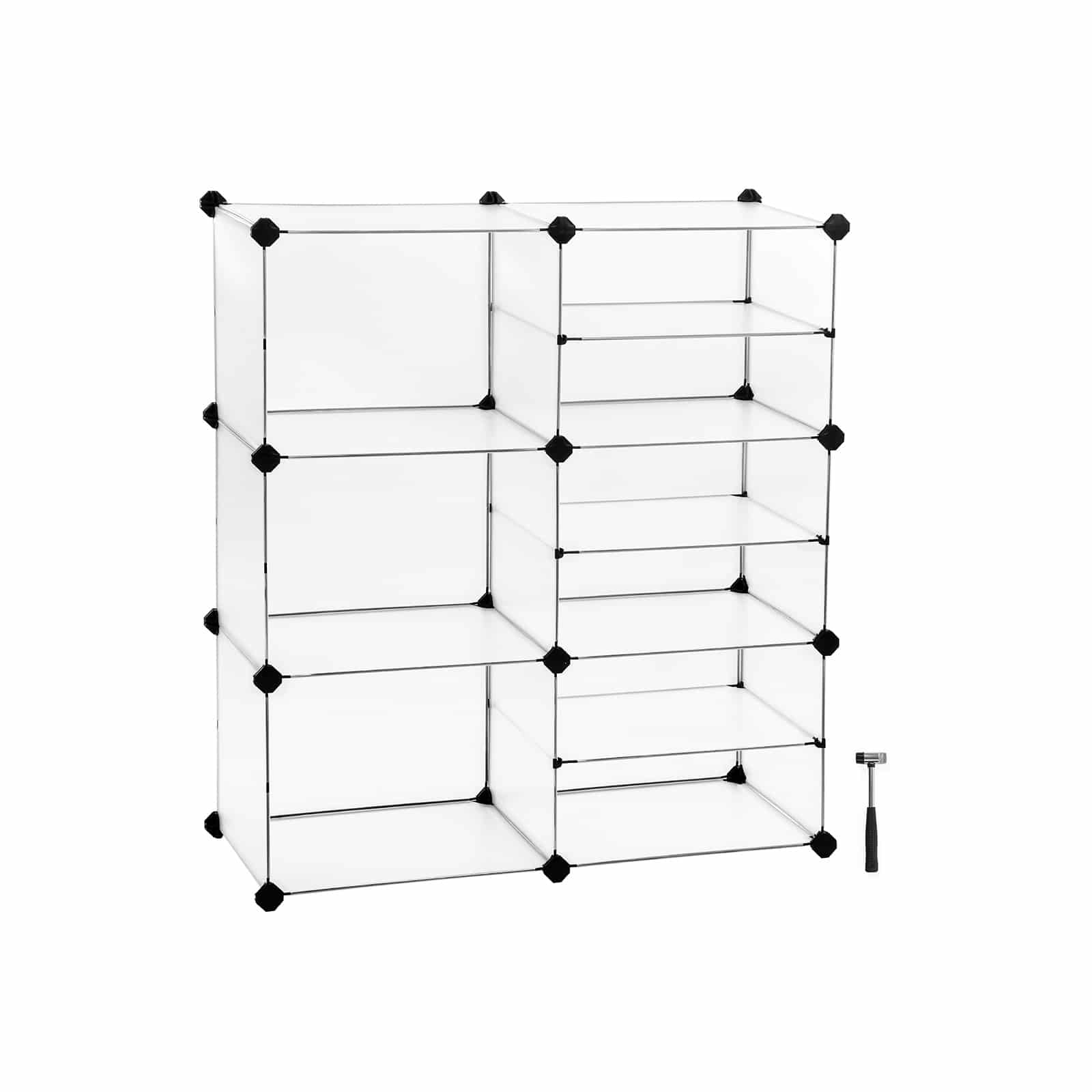 DIY-Steckregalsystem 9 Fächer Weiß