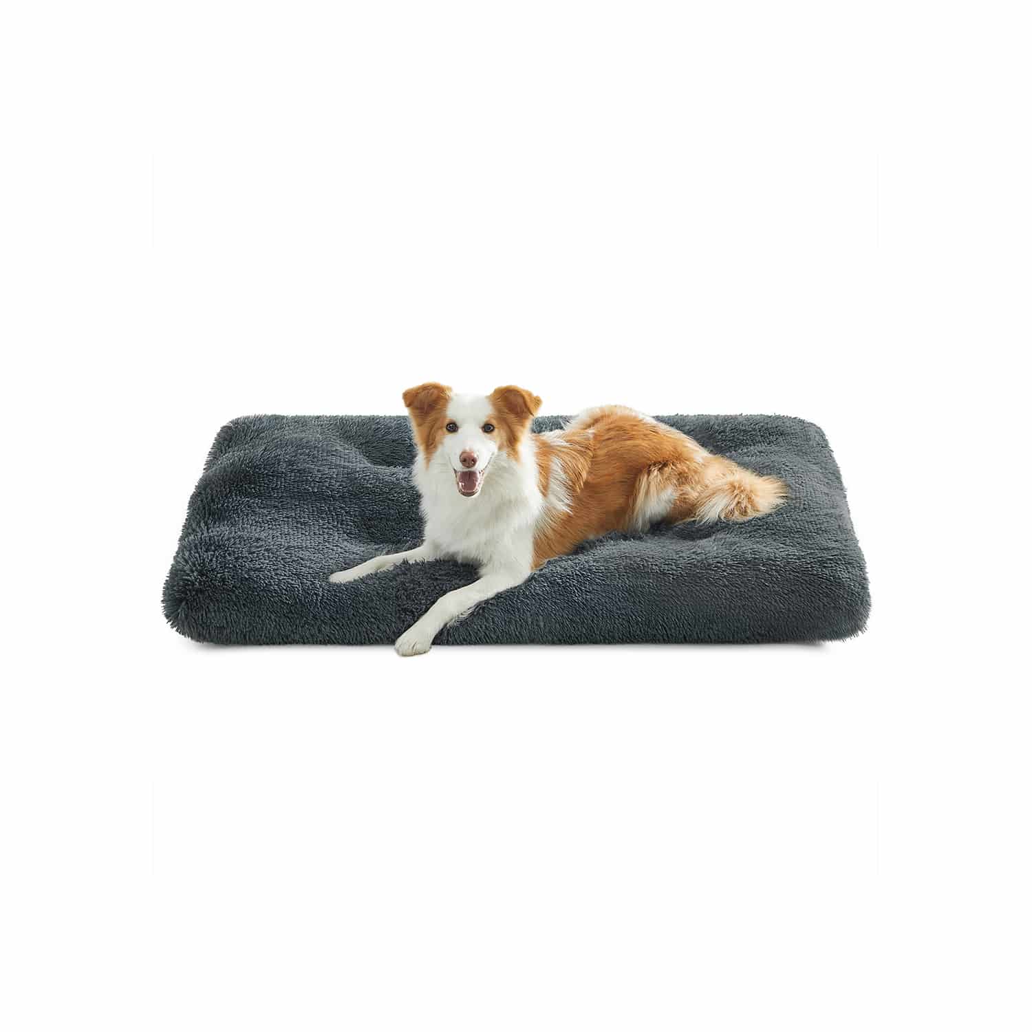 Flauschiges Hundebett 110 x 73 cm dunkelgrau