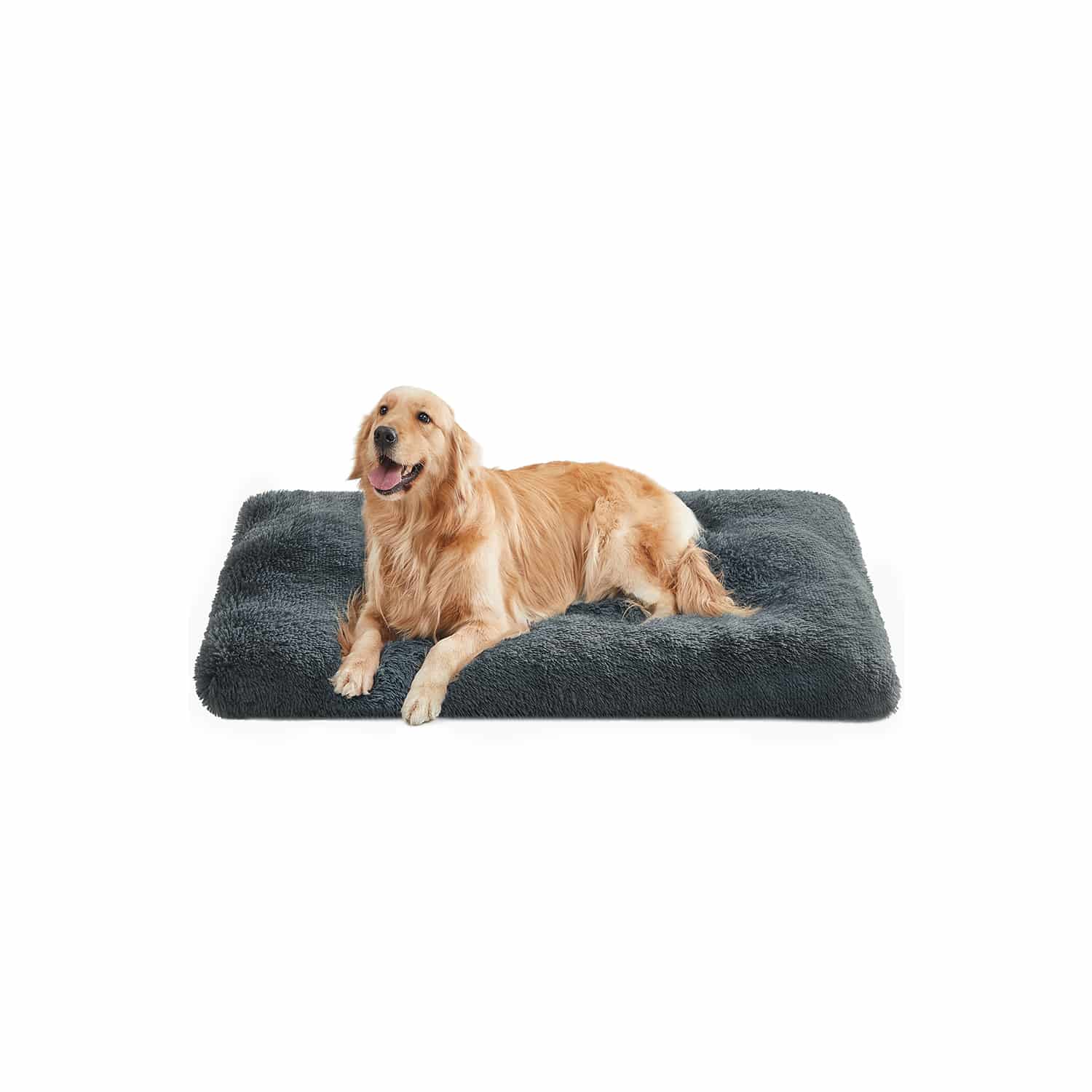 Flauschiges Hundebett 122 x 74 cm dunkelgrau