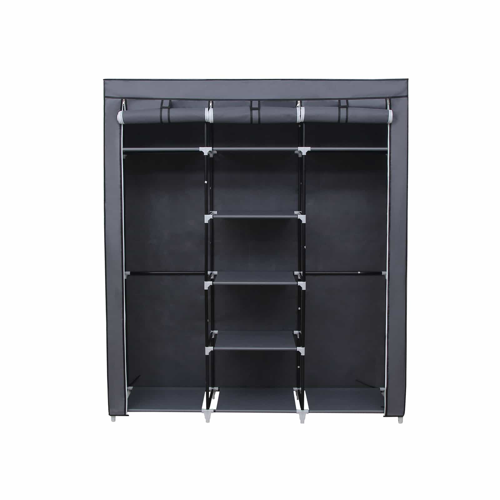 Großer Stoffschrank 175 x 150 cm Grau
