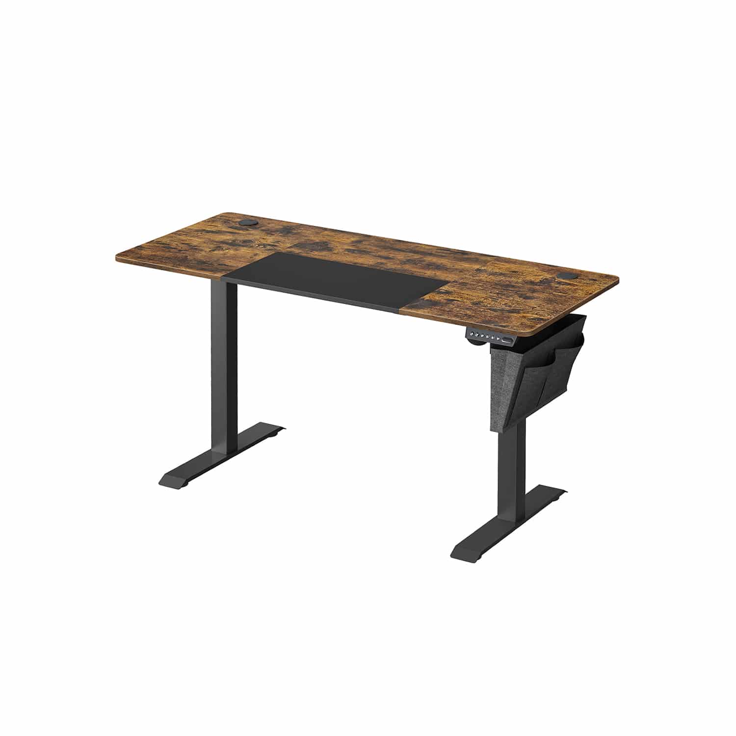 Höhenverstellbarer Schreibtisch vintagebraun-schwarz
