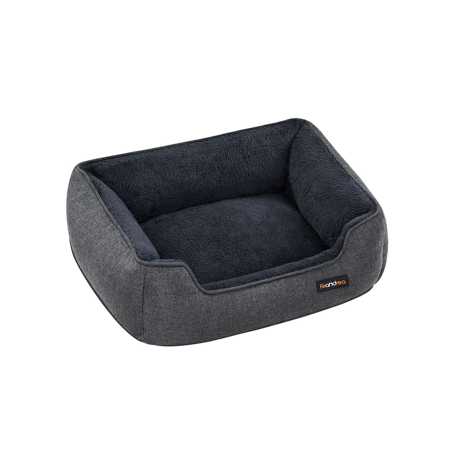 Hundebett mit abnehmbarem und waschbarem Bezug dunkelgrau