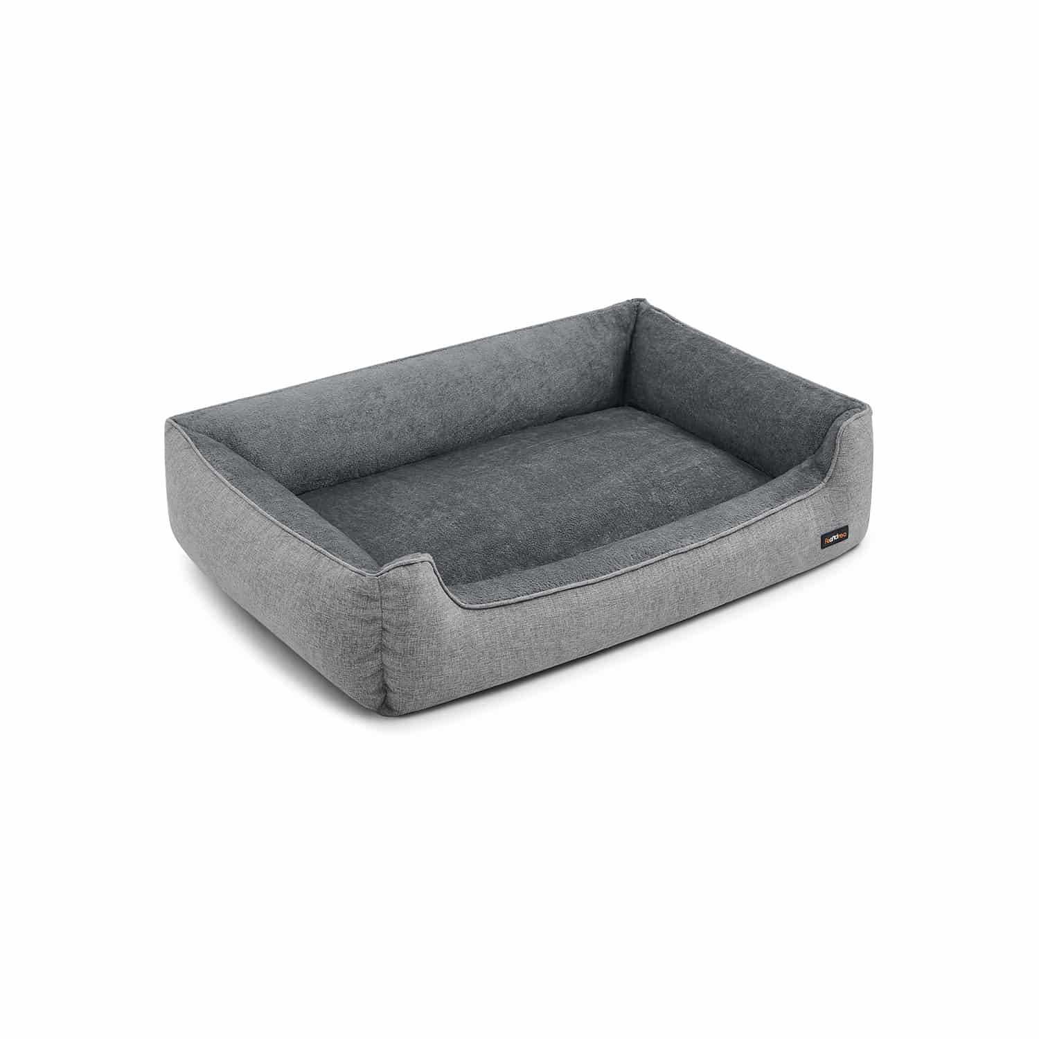 Hundebett mit erhöhten Ränder 120 x 90 x 30 cm hellgrau