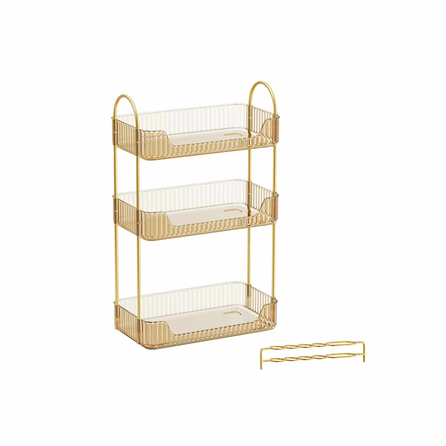 Make-up Organizer rechteckig Geschenkidee champagnergold