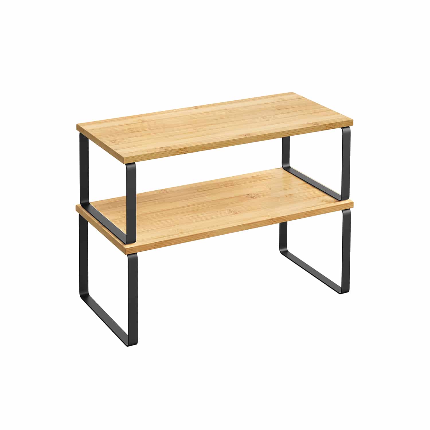 Küchen-Organizer 2er Set Metall tintenschwarz-naturbeige