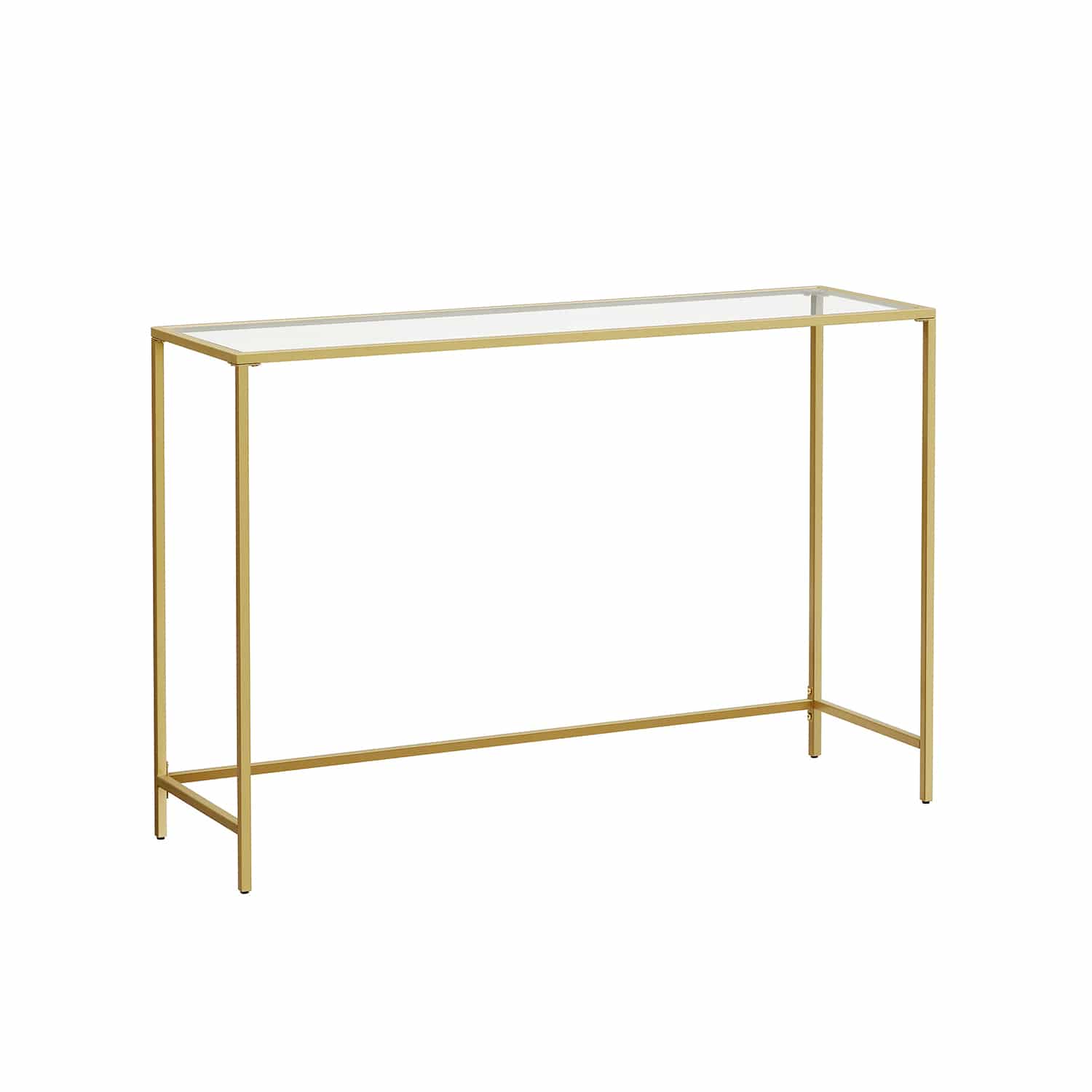 Konsolentisch moderner Sofatisch goldfarben-transparent