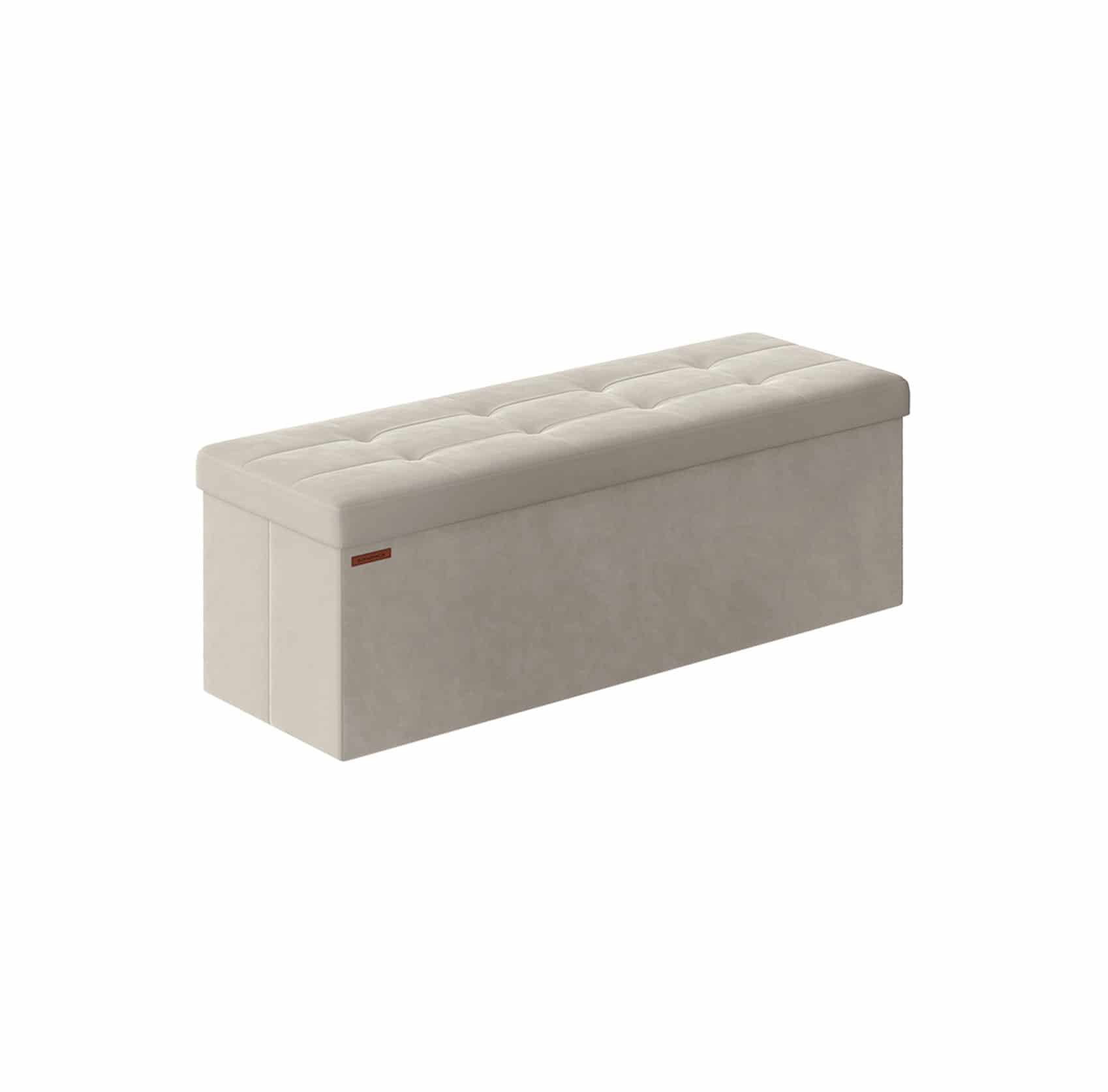 Sitzbank mit Stauraum aus Samt 38 x 110 x 38 cm