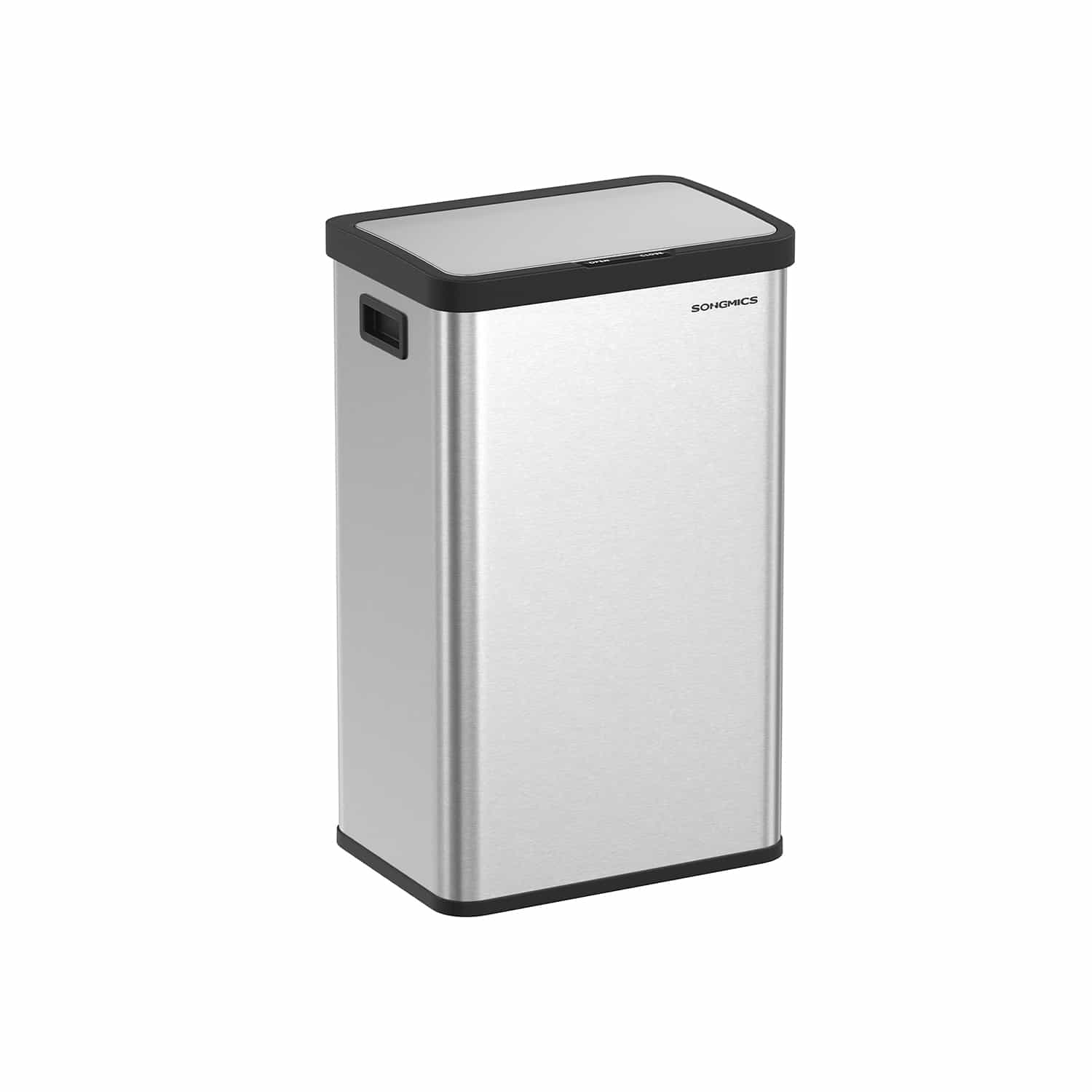 Mülleimer mit Bewegungssensor aus Stahl metallisches Silber