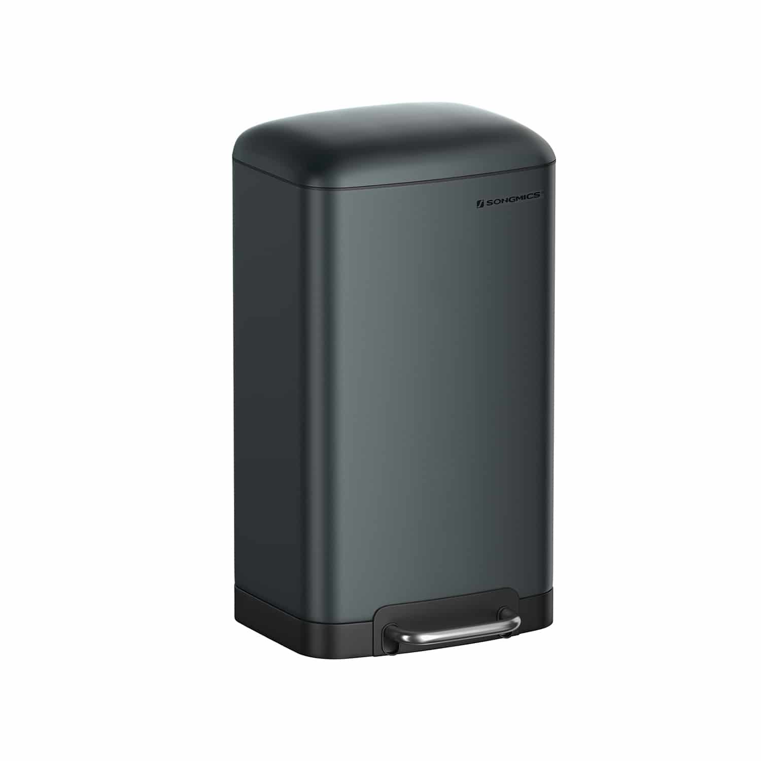 Mülleimer 30 L – Rauchgrau, Edelstahl, Softclose, Tretmechanismus