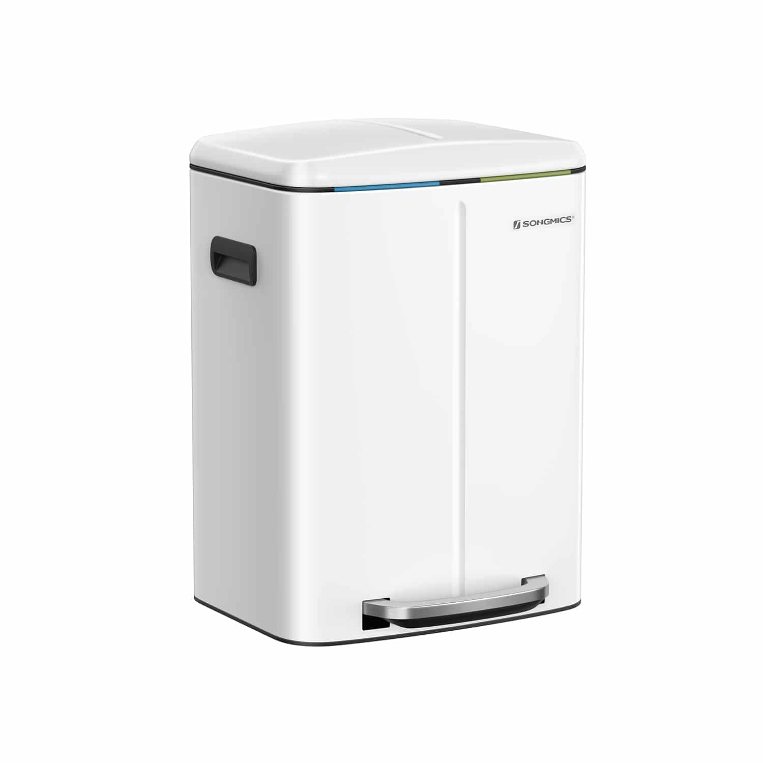 Mülleimer 40 Liter (2 x 20 L) Weiß