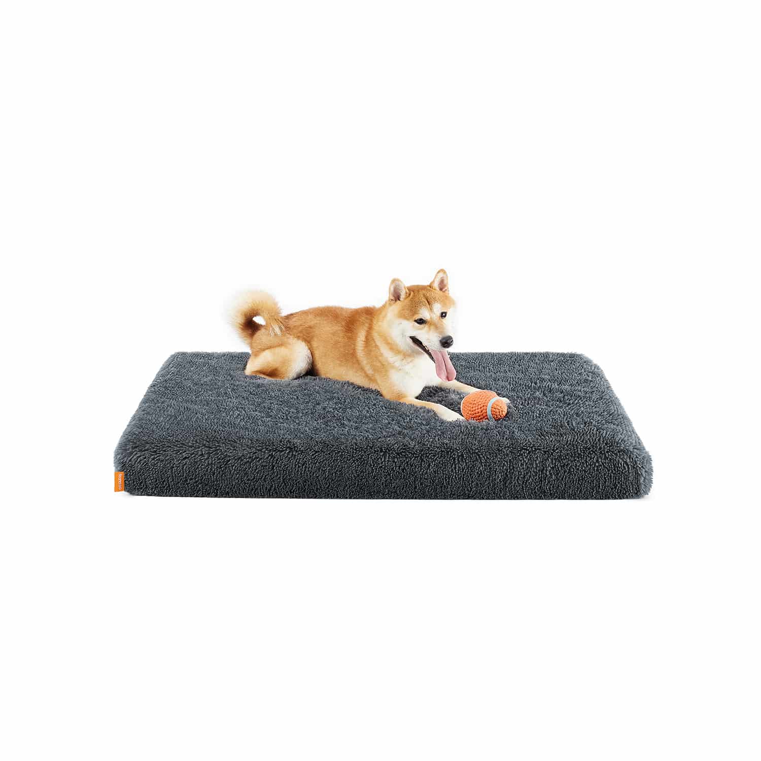 Hundebett Plüsch 110 x 73 x 10 cm Dunkelgrau XL