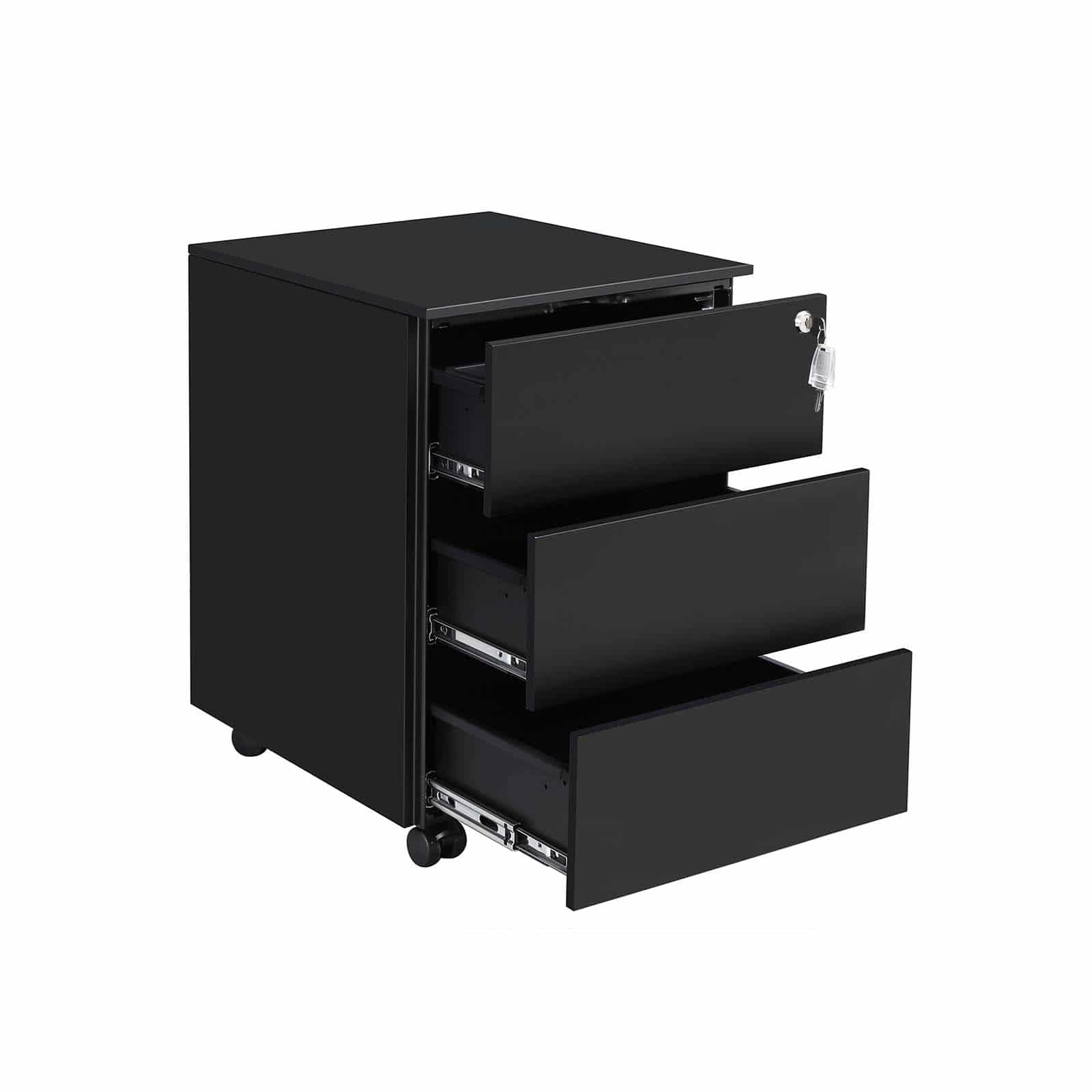 Rollcontainer Mattschwarz