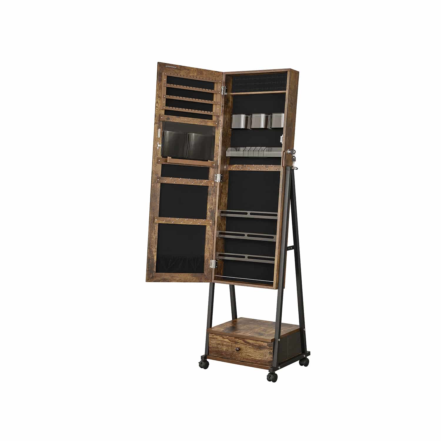Schmuckschrank vintagebraun-schwarz