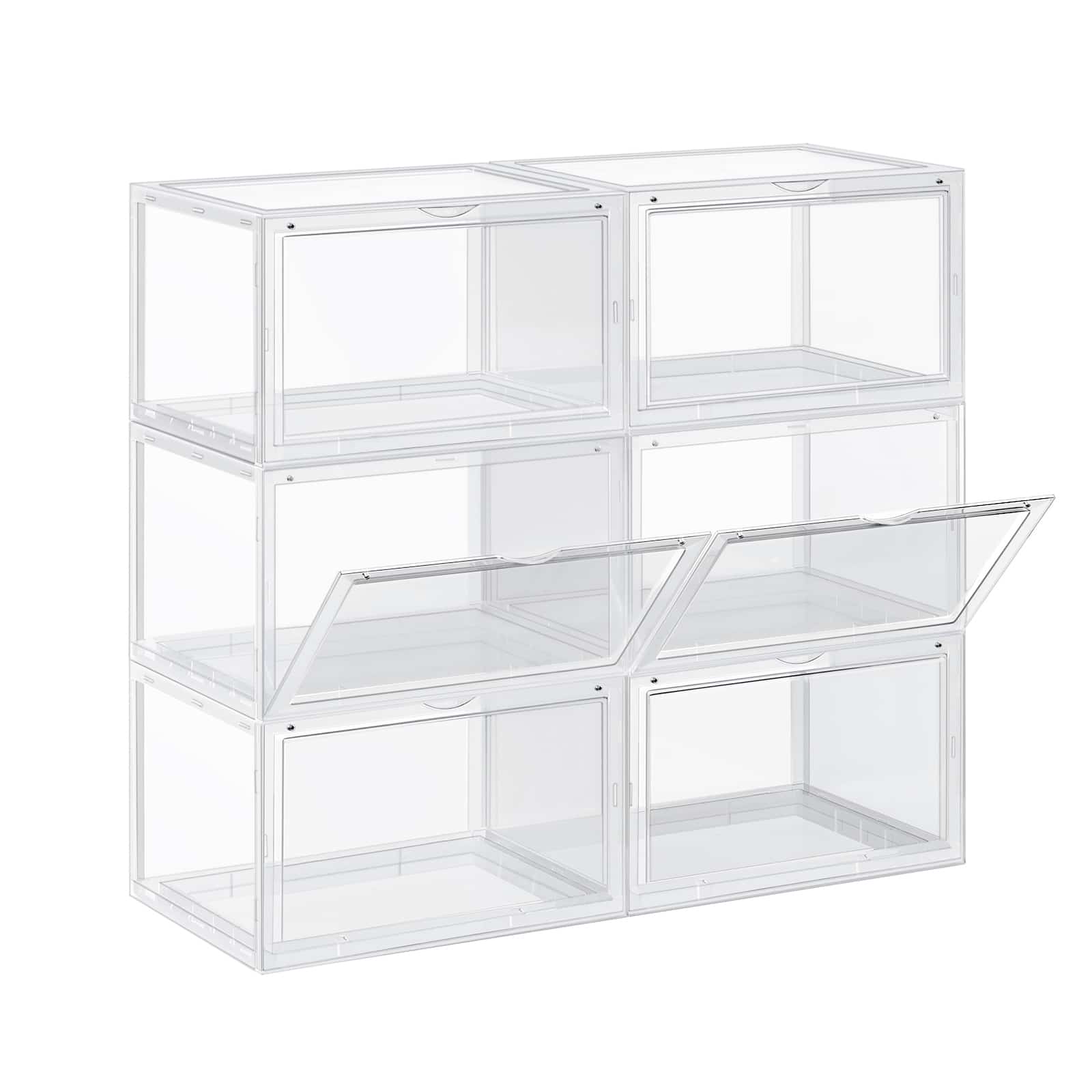 Schuhboxen 6 Stk bis Größe 46 Transparent