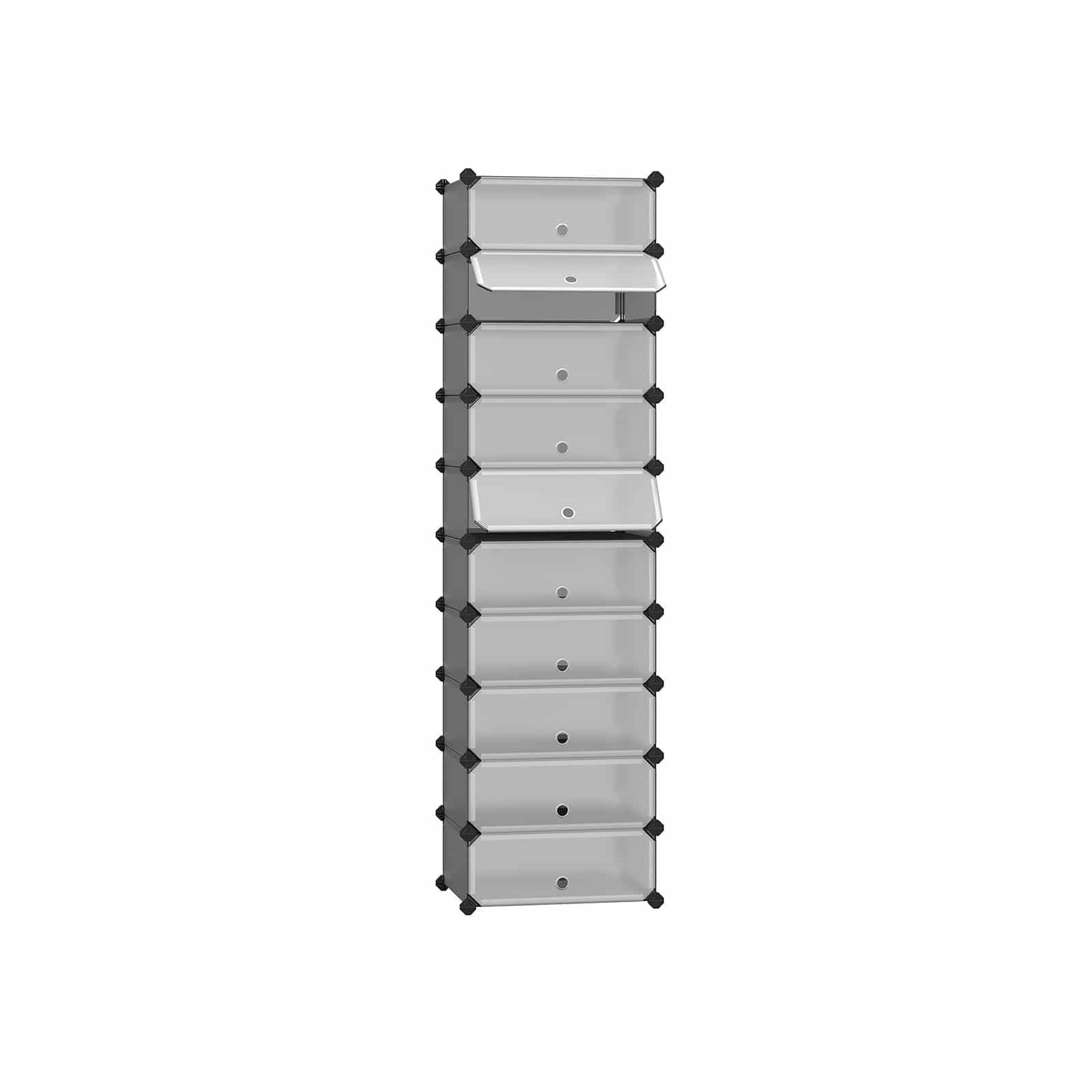 Schuhregal Kunststoff grau