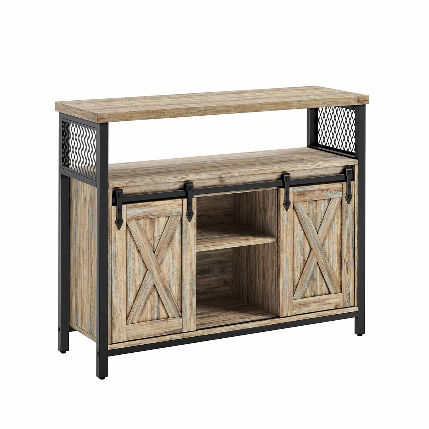 Sideboard mit Schiebetüren und Ablagen