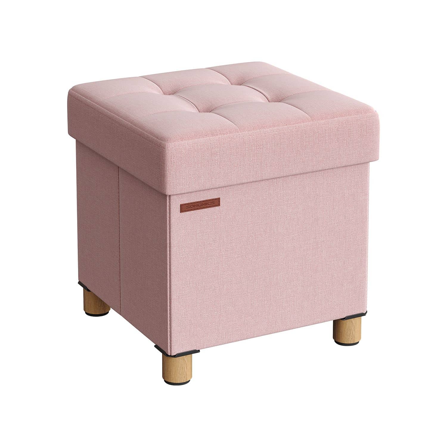 Sitzbank klappbar 38 x 38 x 40 cm mit Stauraum pastellrosa