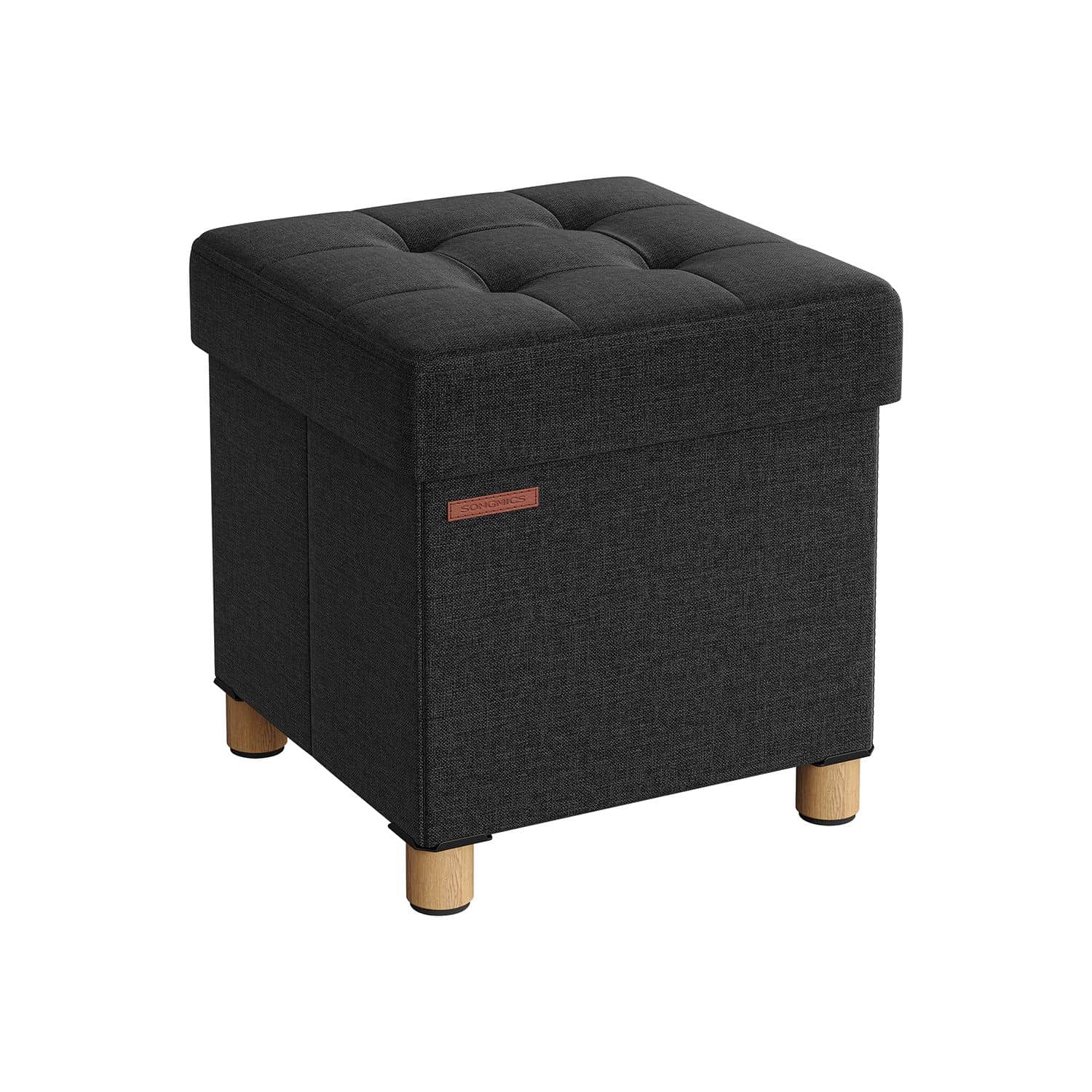 Sitzbank klappbar 38 x 38 x 40 cm mit Stauraum schwarz